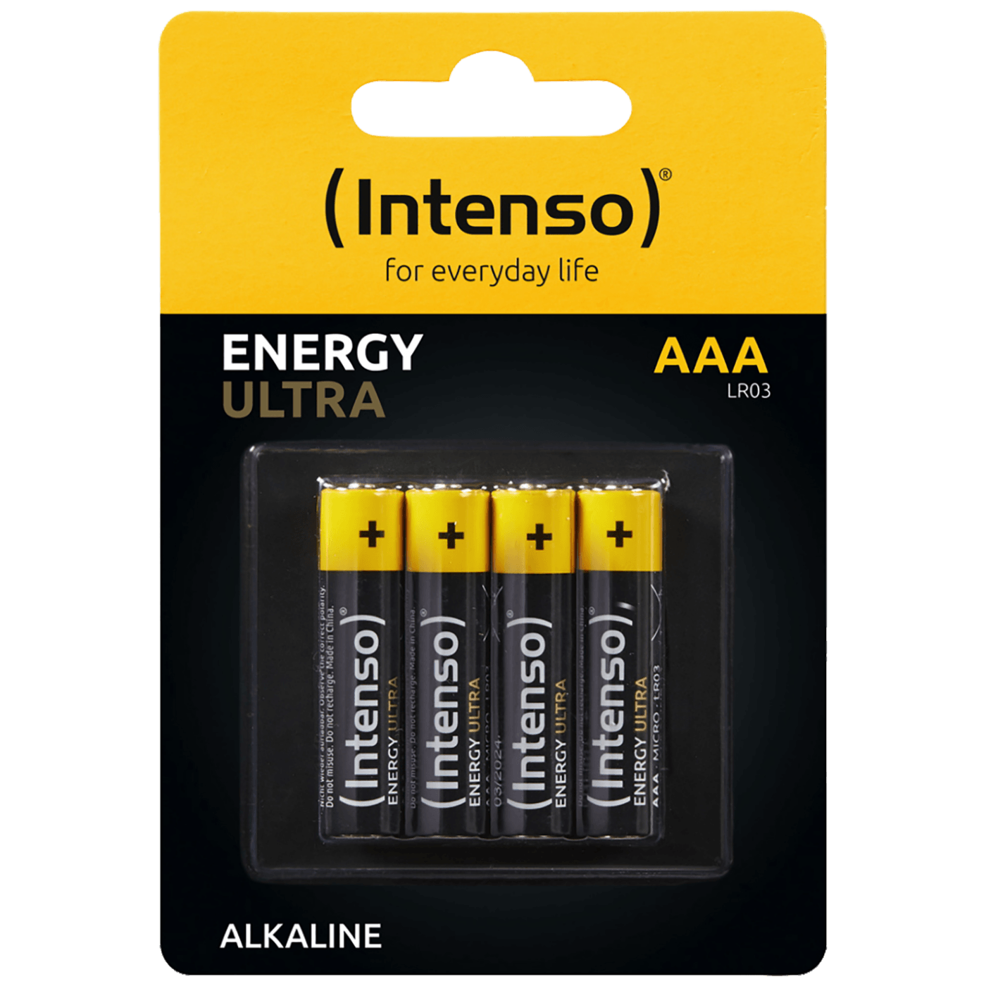 Baterija INTENSO alkalna, AAA LR03/4, 1,5 V, blister 4 kom-0
