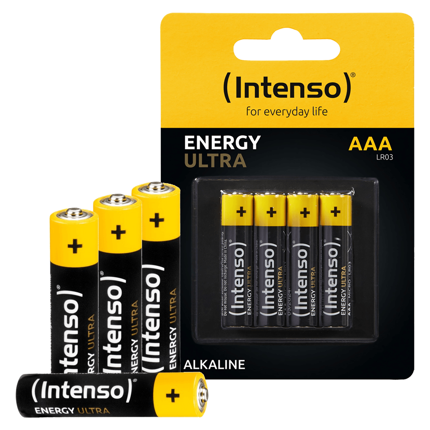 Baterija INTENSO alkalna, AAA LR03/4, 1,5 V, blister 4 kom-2