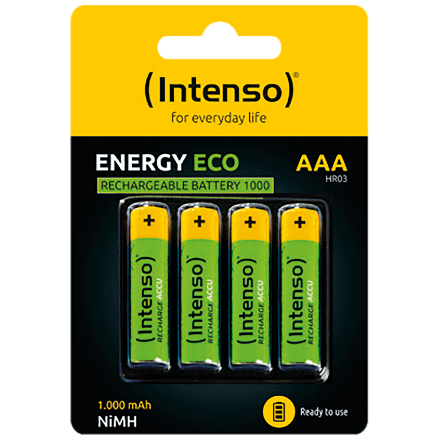 INTENSO Baterija punjiva AAA / HR03, 1000 mAh, blister 4 kom - AAA / HR03/1000-0