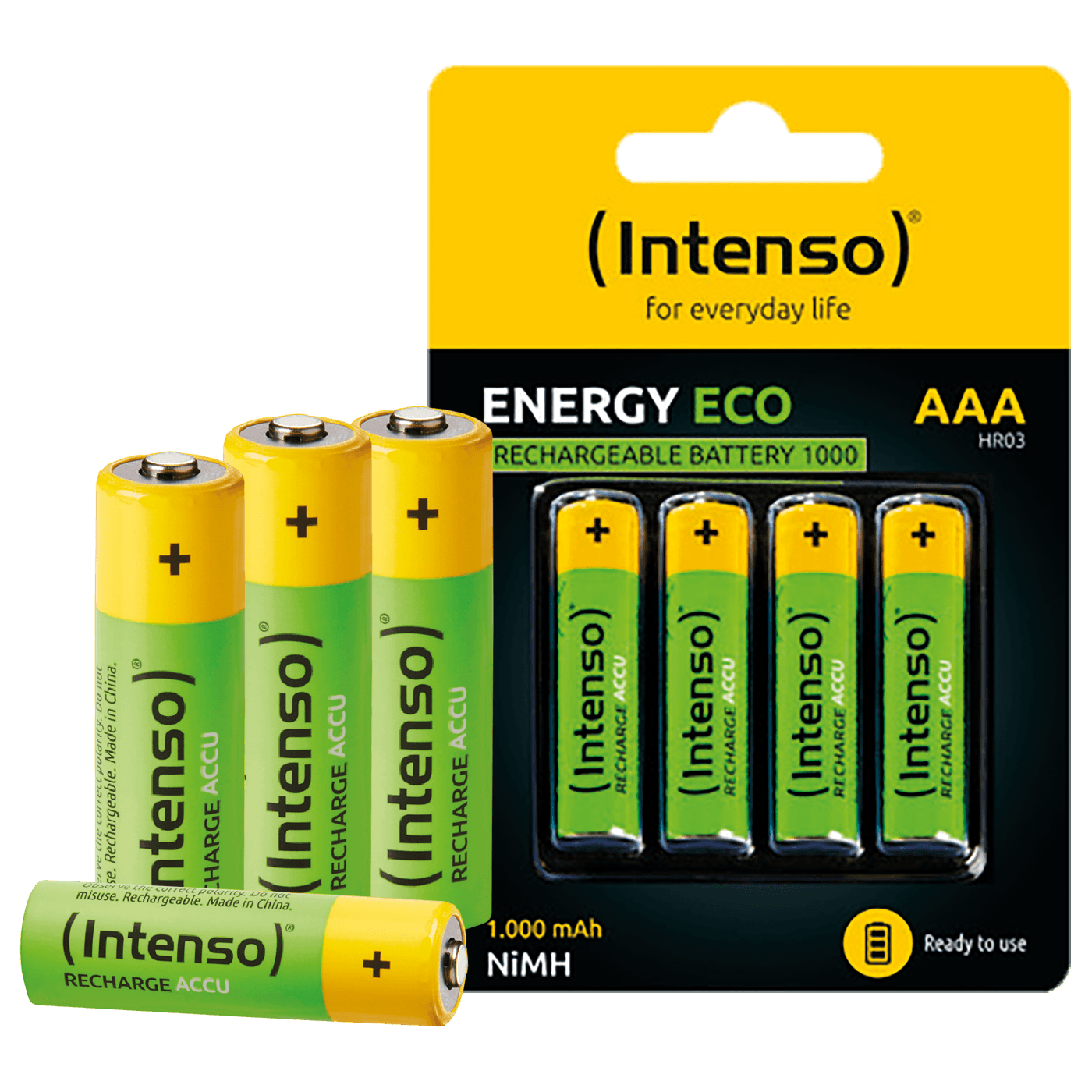 INTENSO Baterija punjiva AAA / HR03, 1000 mAh, blister 4 kom - AAA / HR03/1000-1