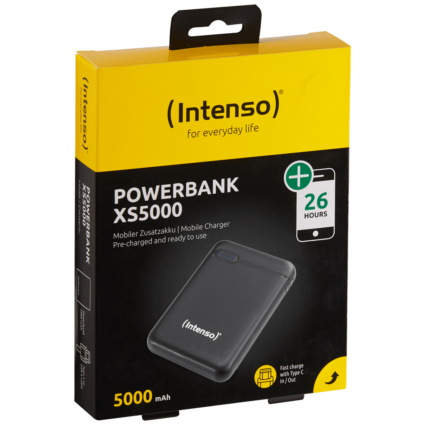 INTENSO Prijenosni punjač za mobitele i tablete 5000mAh - POWERBANK XS5000 crna-0