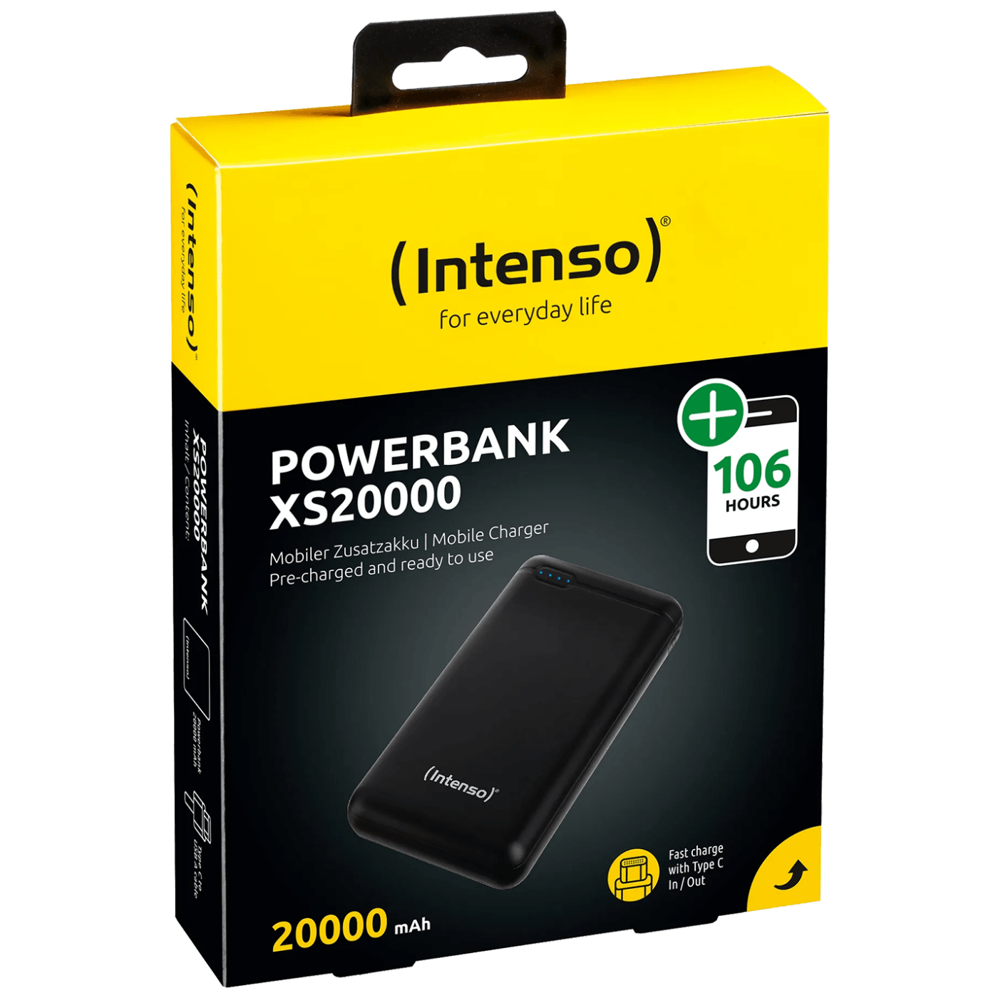 (Intenso) Prijenosni punjač za mobitele i tablete 20000mAh - POWERBANK XS20000 crna