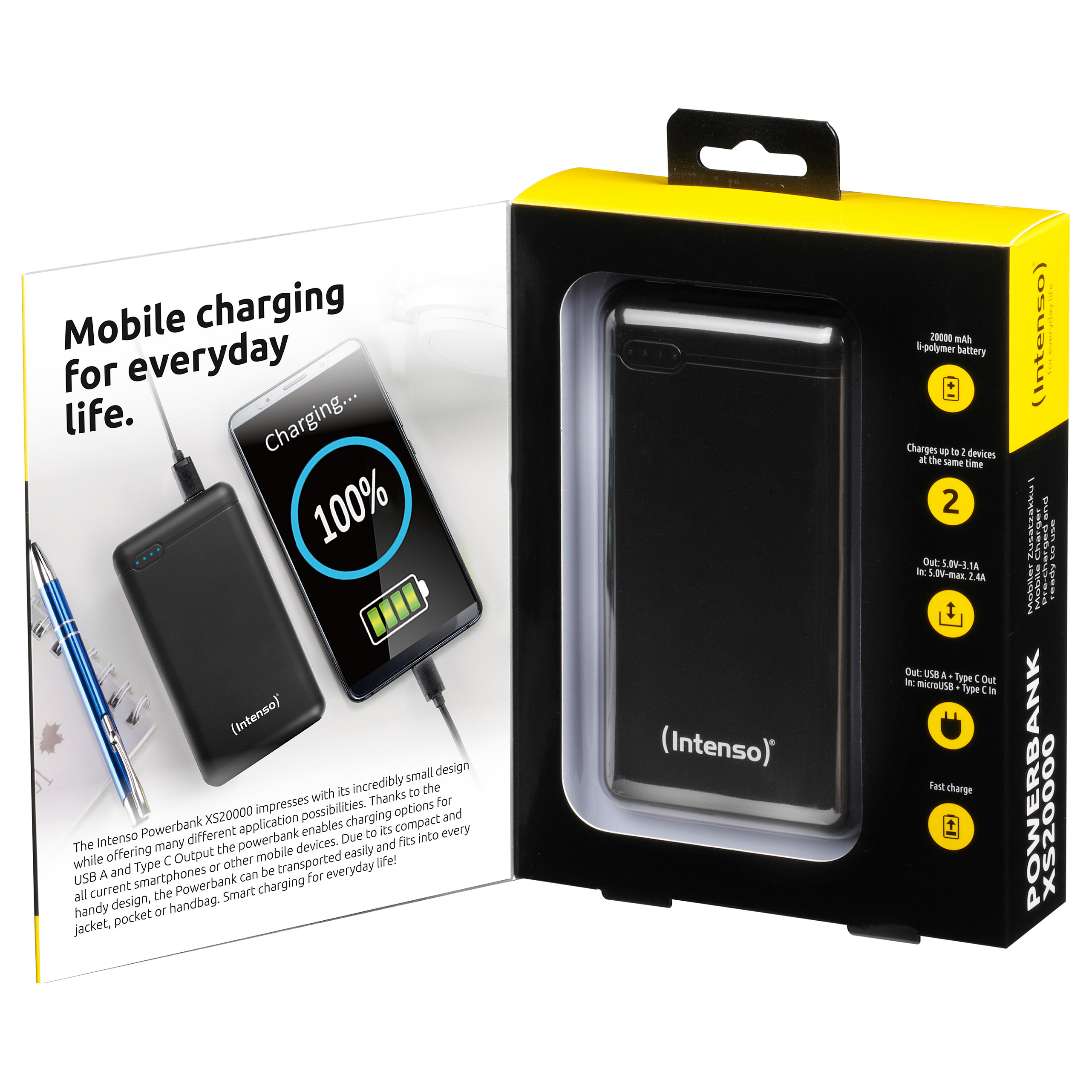 (Intenso) Prijenosni punjač za mobitele i tablete 20000mAh - POWERBANK XS20000 crna-13