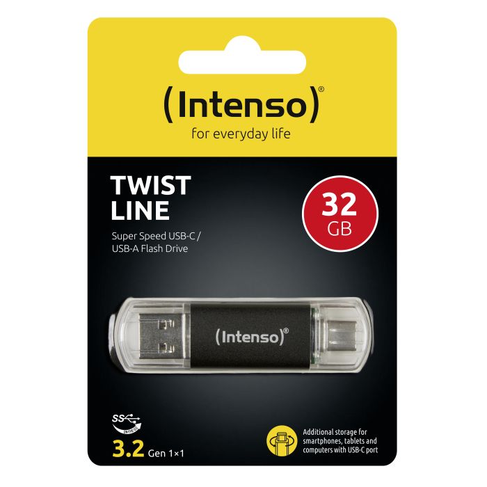 USB Flash Drive INTENSO Twist Line (32GB, USB 3.2, USB-C & USB-A, do 70 MB/s, crna)-8