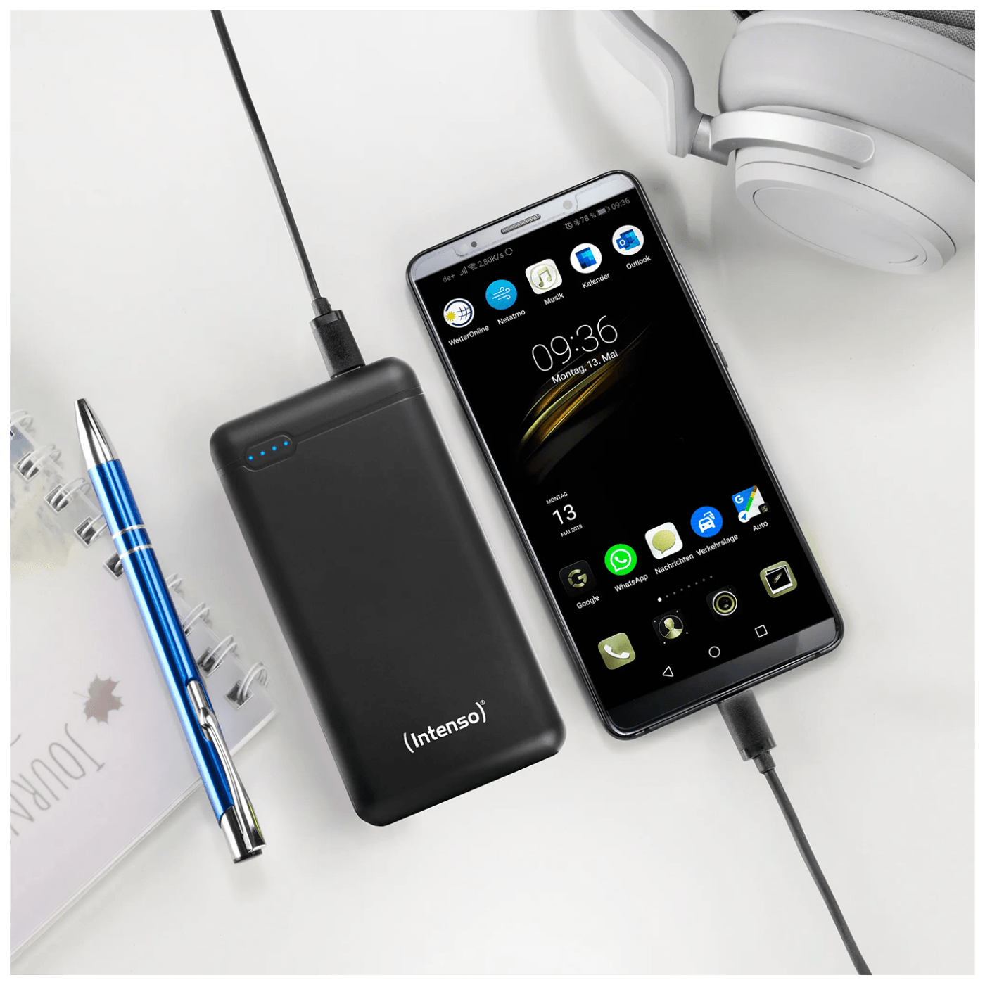 (Intenso) Prijenosni punjač za mobitele i tablete 20000mAh - POWERBANK XS10000 crna-2