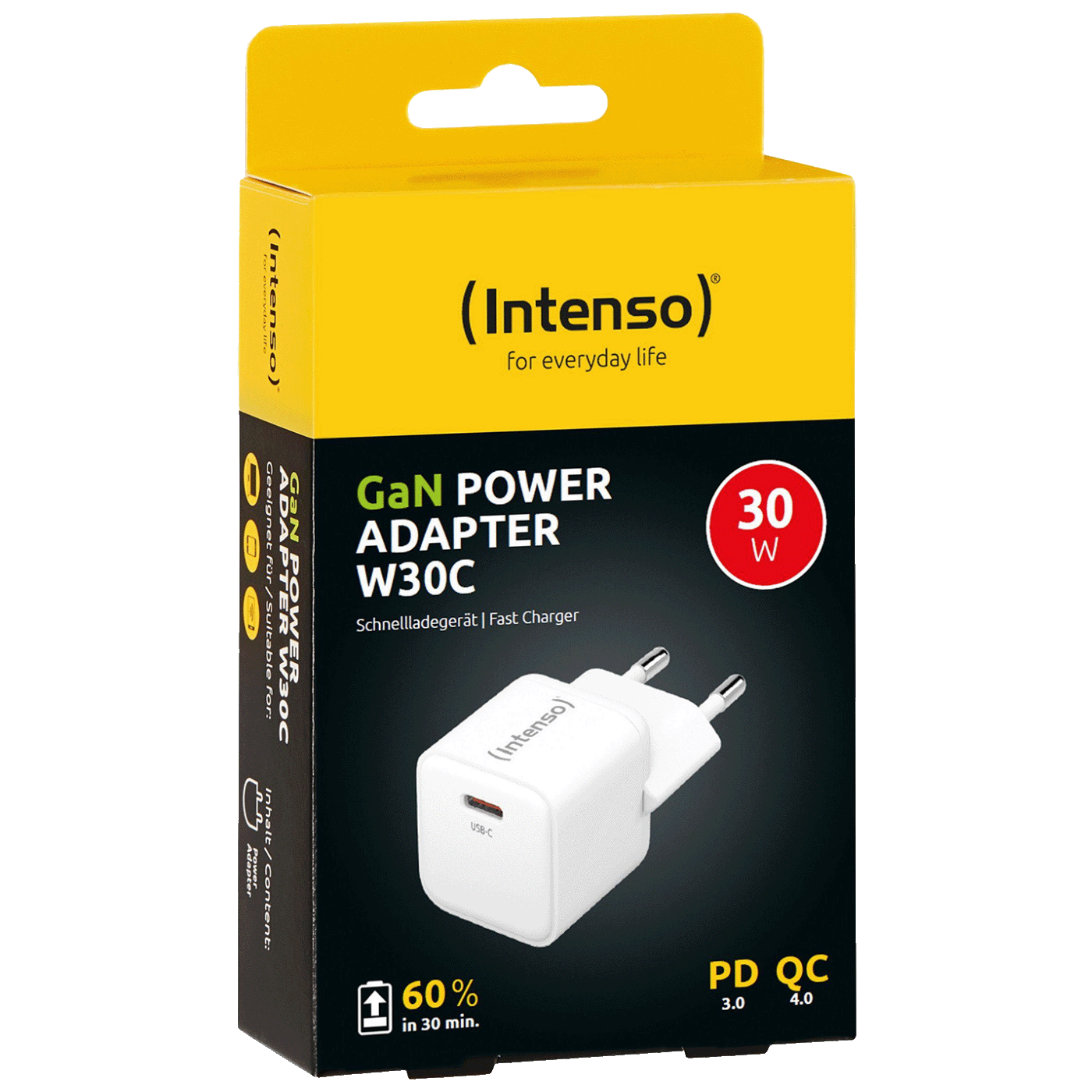 (Intenso) Punjač kučni, brzi, USB-C, 3A, 30W - Power Adapter W30C Gan-0