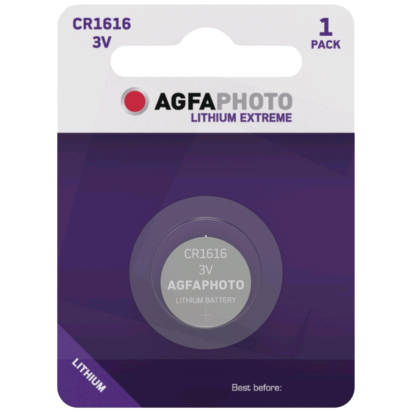 Baterija Agfa CR1616 (litijska, 3V, dugmasta, 60 mAh, 1 kom. u blister pakiranju)