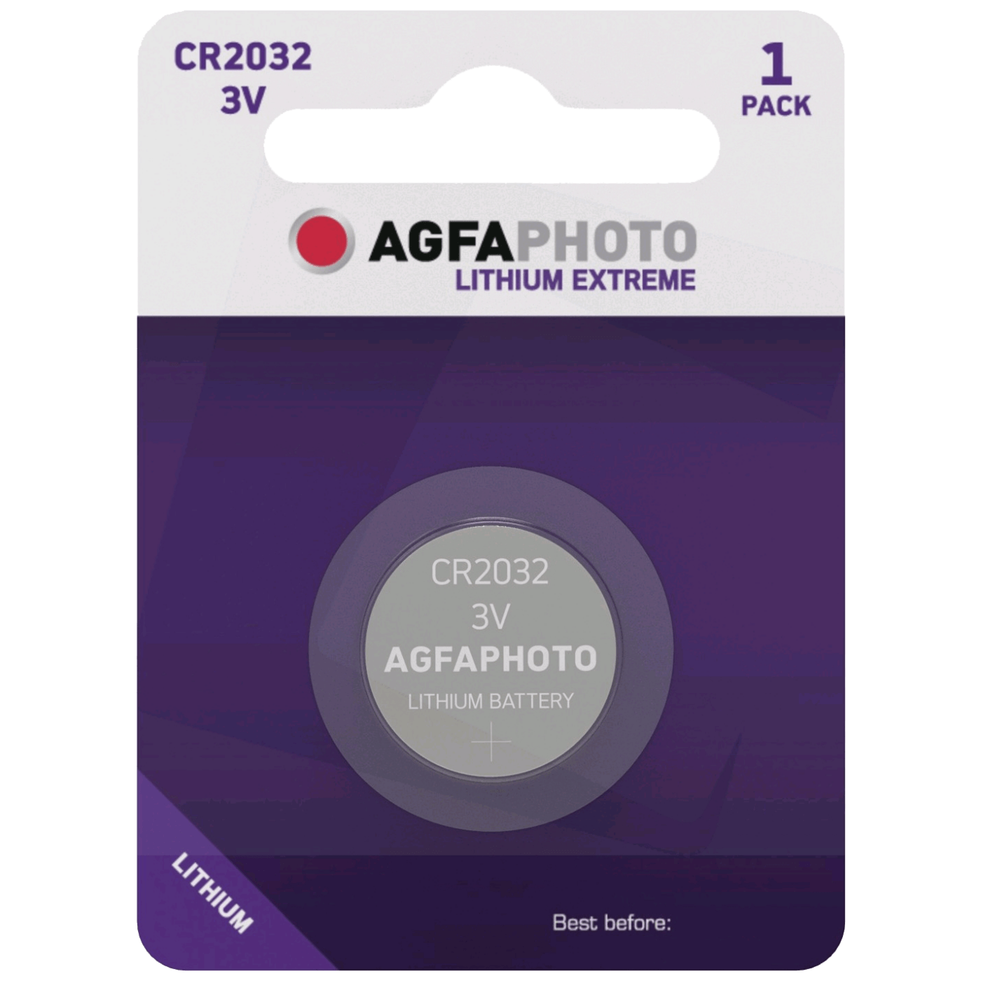 Agfa Baterija litijska, CR2032, 3V, dugmasta, blister 1 kom. - CR2032 B1-0