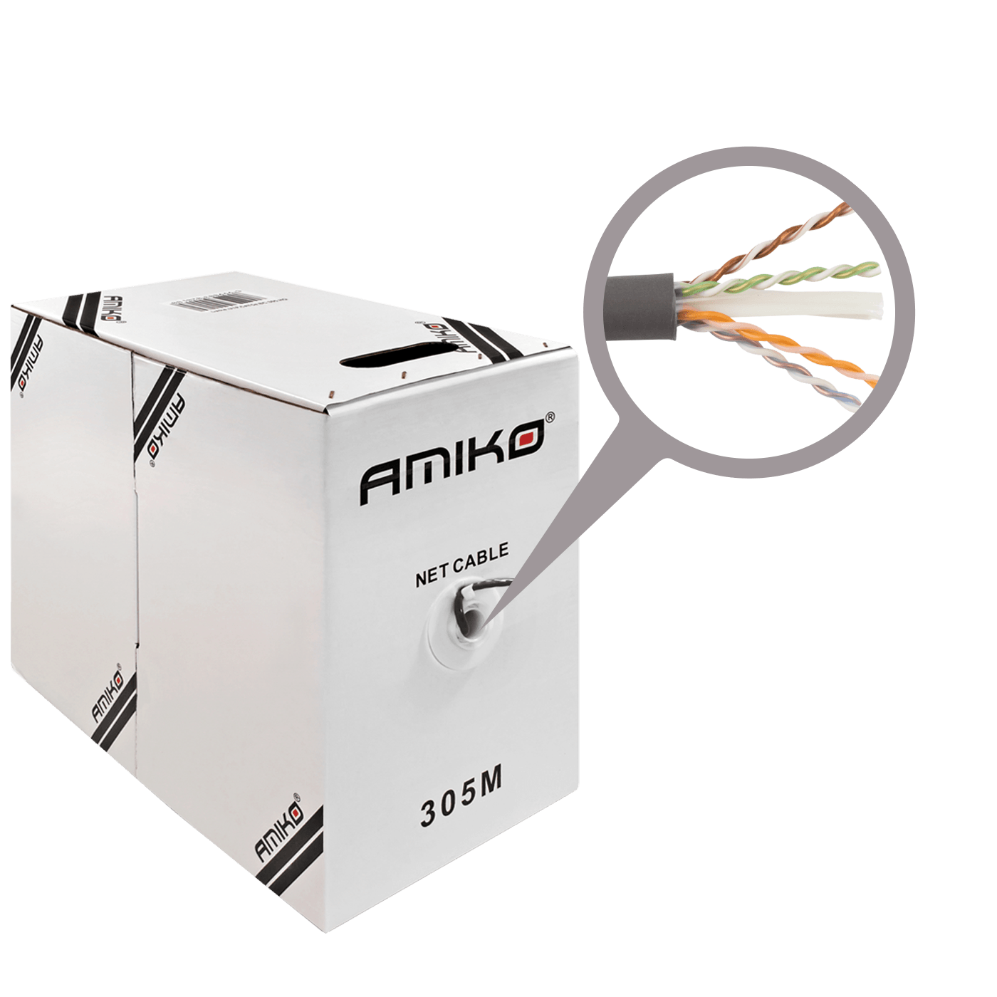 Amiko Mrežni FTP kabel, CAT5e, CCA, 305 met. - CAT5e FTP CCA 305m-0
