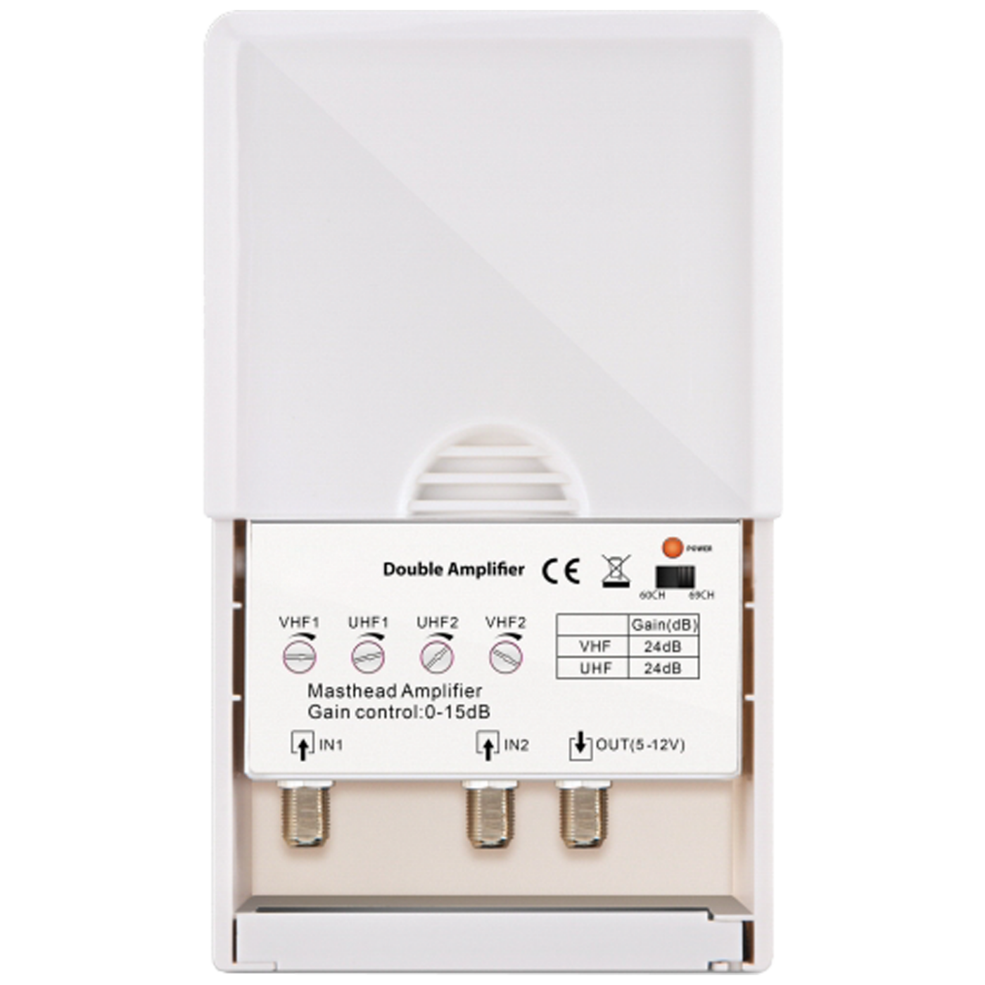 Amiko Pojačalo antensko + LTE / 4G filter sa 2 podesiva ulaza - DOUBLE AMPLIFIER-1