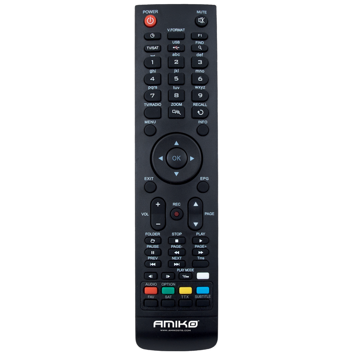 Amiko Daljinski upravljač za Mira/8100/8200/Mini/Micro/Combo - RC 8100/8200/Mini/Micro/Combo-0