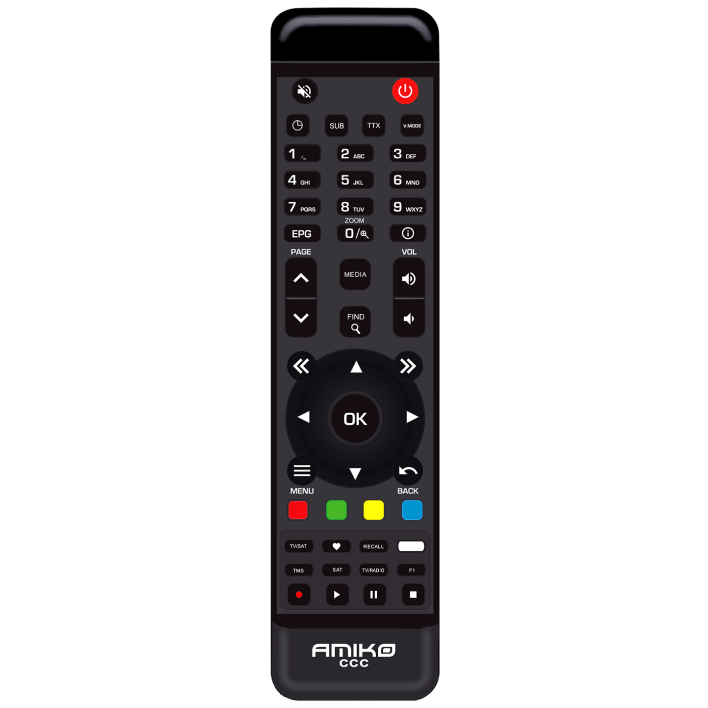 Amiko Prijemnik DVB-S2+T2/C, H.265, Full HD, HDMI, USB - MINI COMBO 3-4
