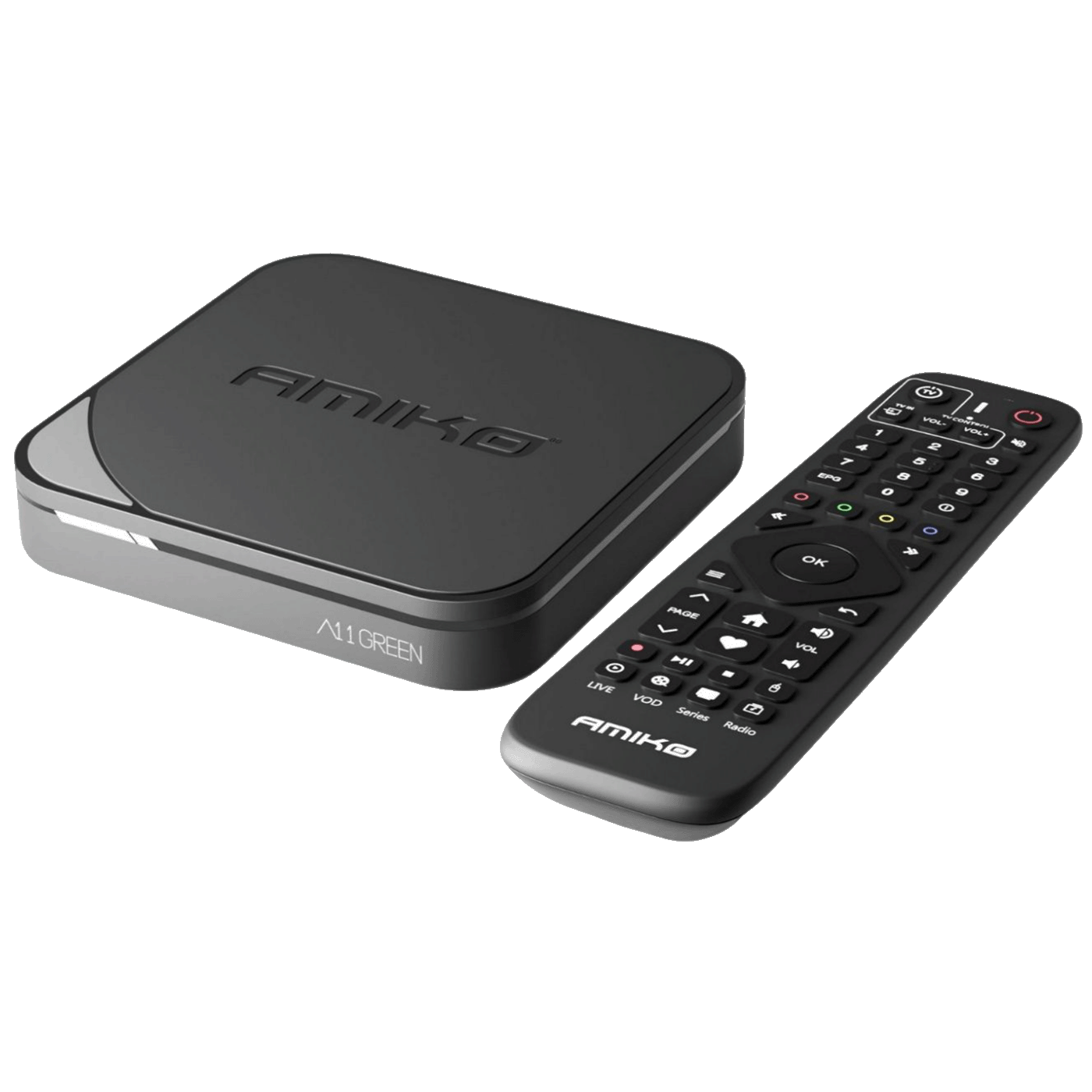 Amiko Prijemnik IPTV, Android OS , 2/16GB, 4K, WiFi, Bluetooth - A11 GREEN-1