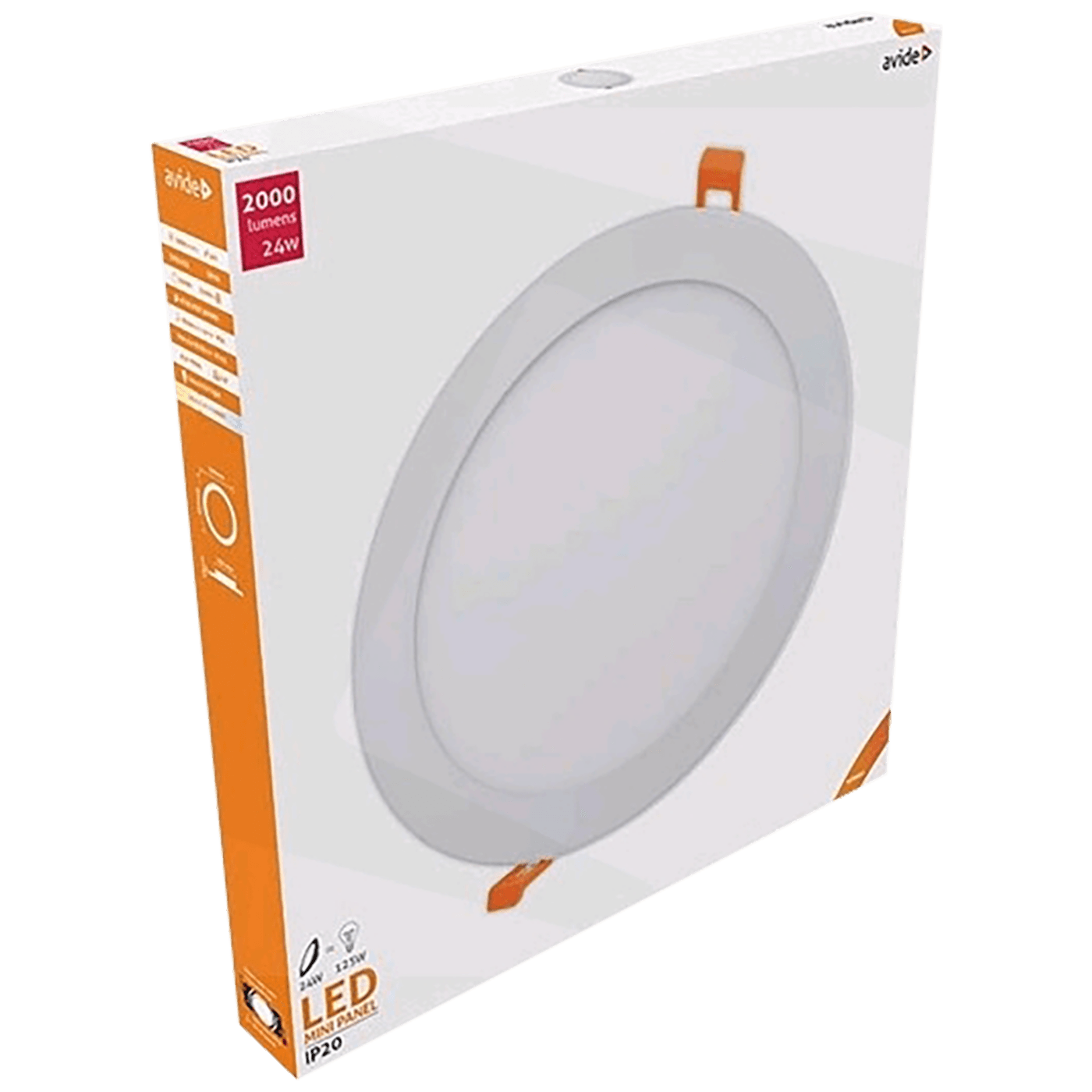 Avide Plafonjera LED, ugradna, 24W, 2000 lm, 4000K, IP20 - ACRPNW-R-24W-ALU-1