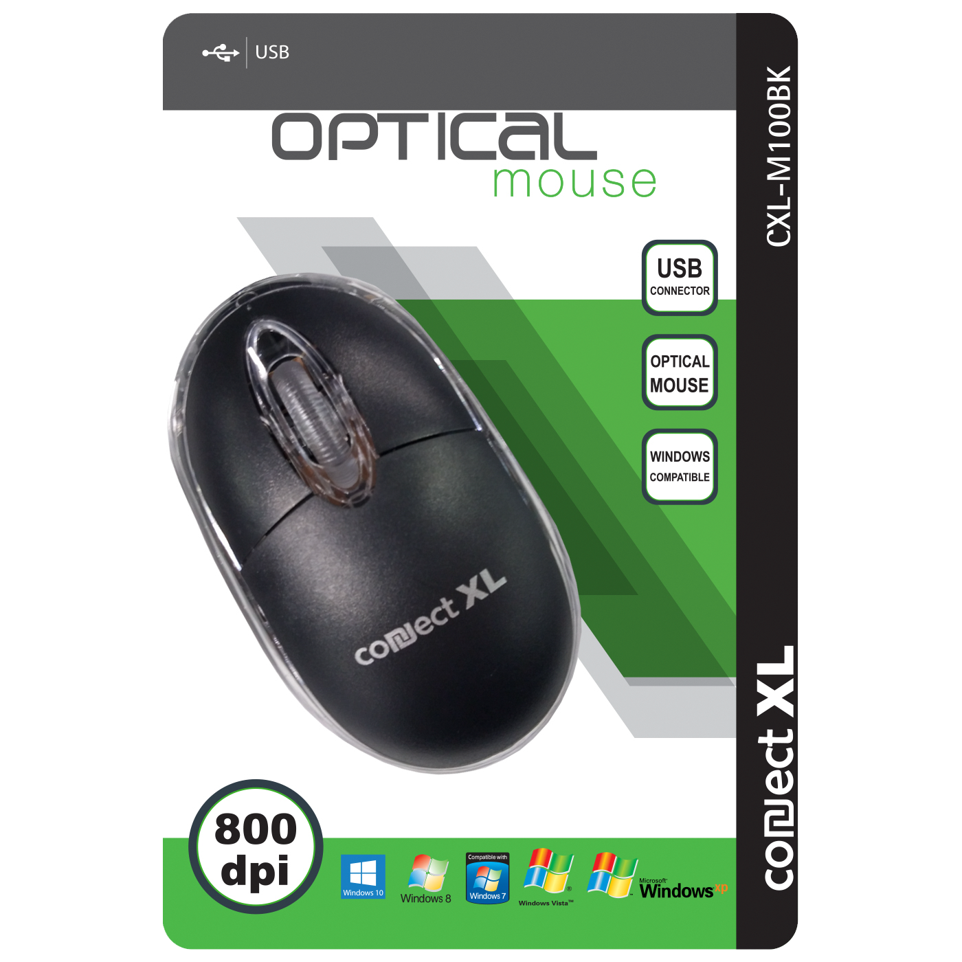 Miš CONNECT XL CXL-M100BK (crni)-0
