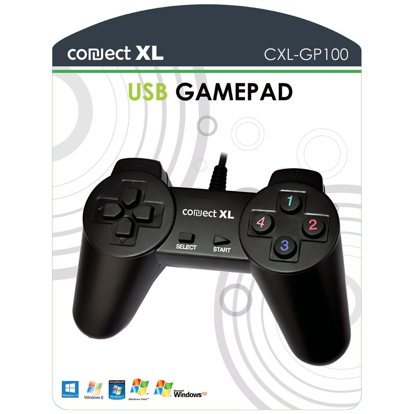 Gamepad za PC CONNECT XL, 14 tipki/tastera (8-way), konekcija USB - CXL-GP100-0