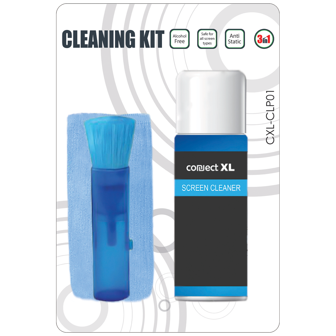 Connect XL Set za čišćenje ekrana 3u1 - CXL-CLP01-0