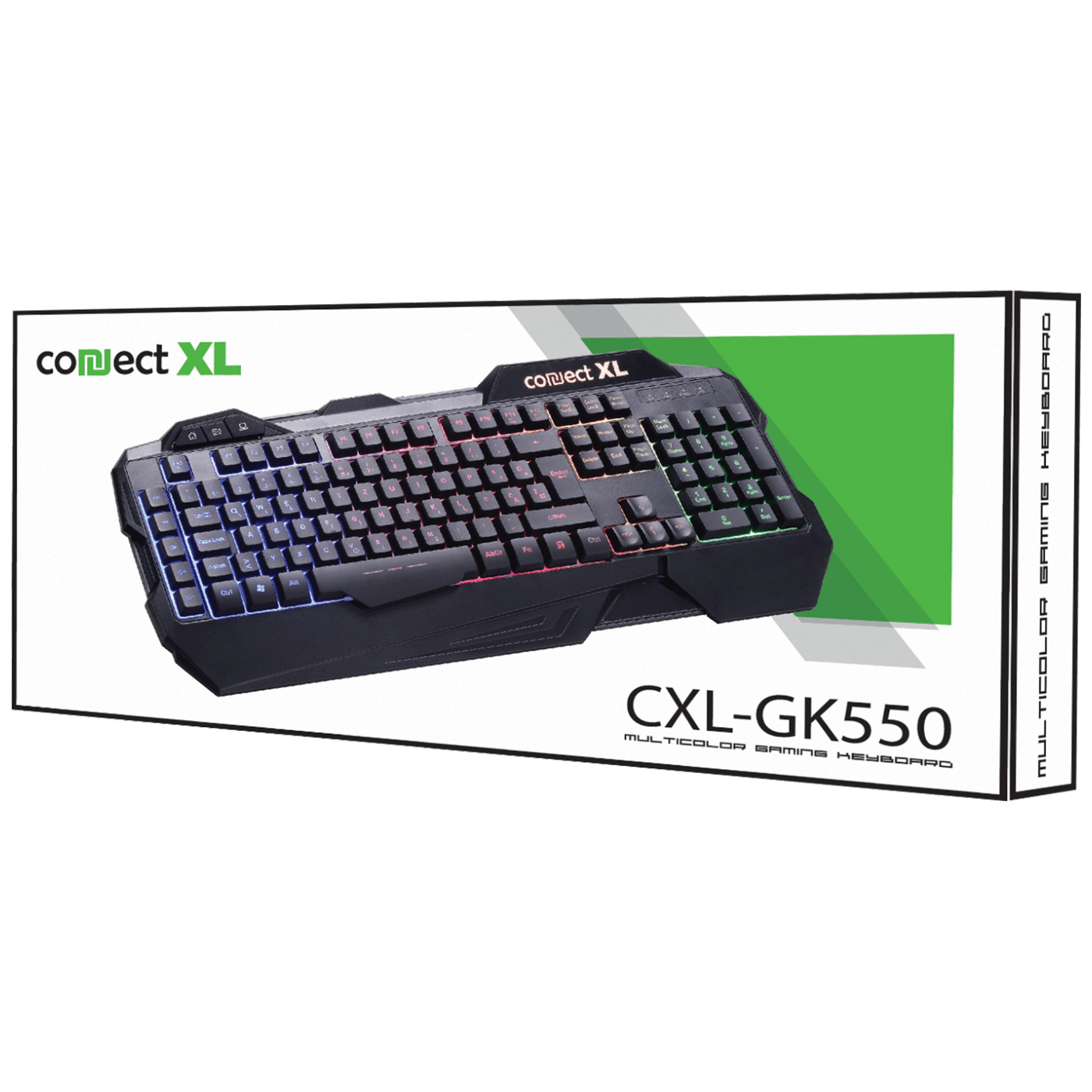 Tipkovnica CONNECT XL CXL-GK550 (gaming, membranska, LED osvjetjenje crna)-1