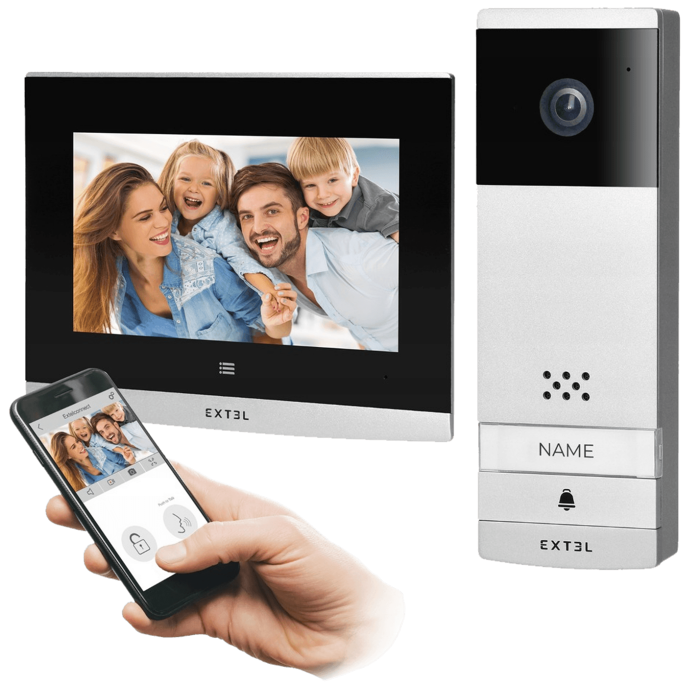 Extel Video interfon 7", bežični set, WiFi Dual Band - 720313-0