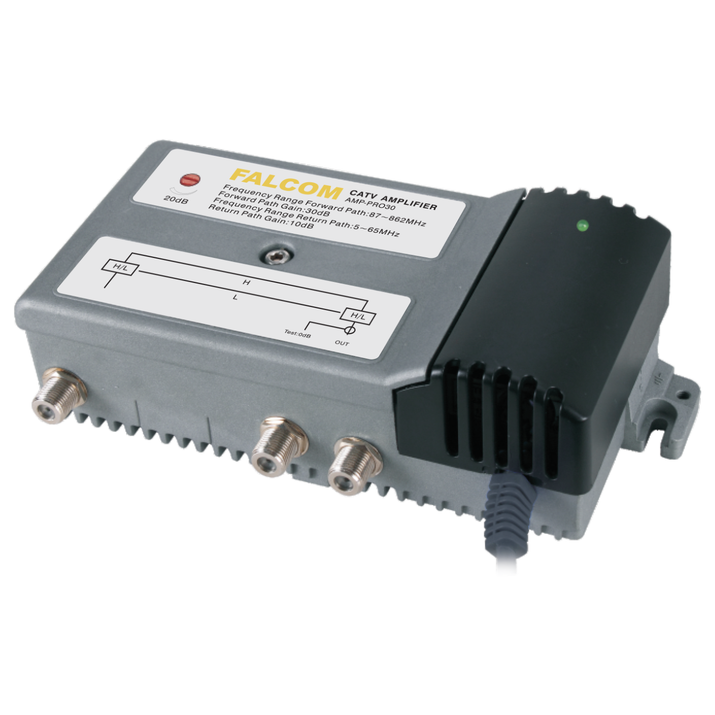 Falcom Distribucijsko pojačalo 30db sa povratnim pojasom - AMP-PRO30-0