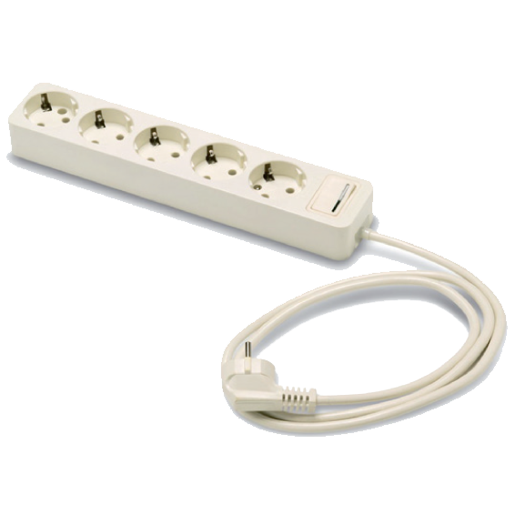 Famatel Produžni kabel 5 utičnica, 1.5m, prekidač bijeli, 1.5mm² - 2625-PK5/1.5-0