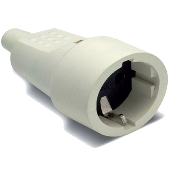 Famatel Strujni utičnica Schuko, uzemljenje, 16A/250V bijela- 2104-B