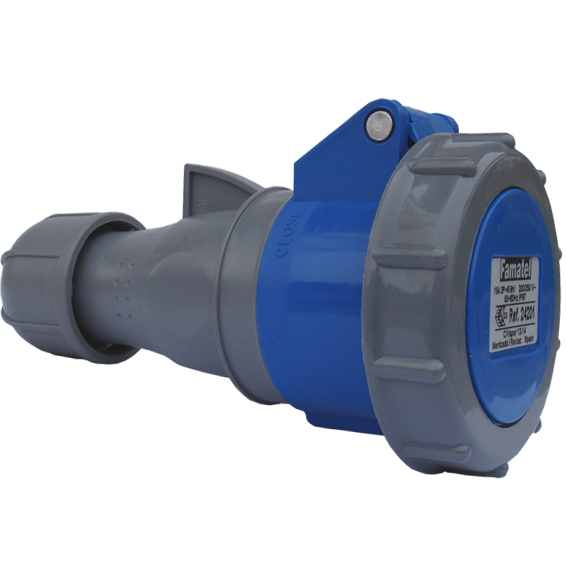 Famatel Utičnica spojka 16A, 220-240V, 3 polna (3P+T), H9, IP67 - 24201-0