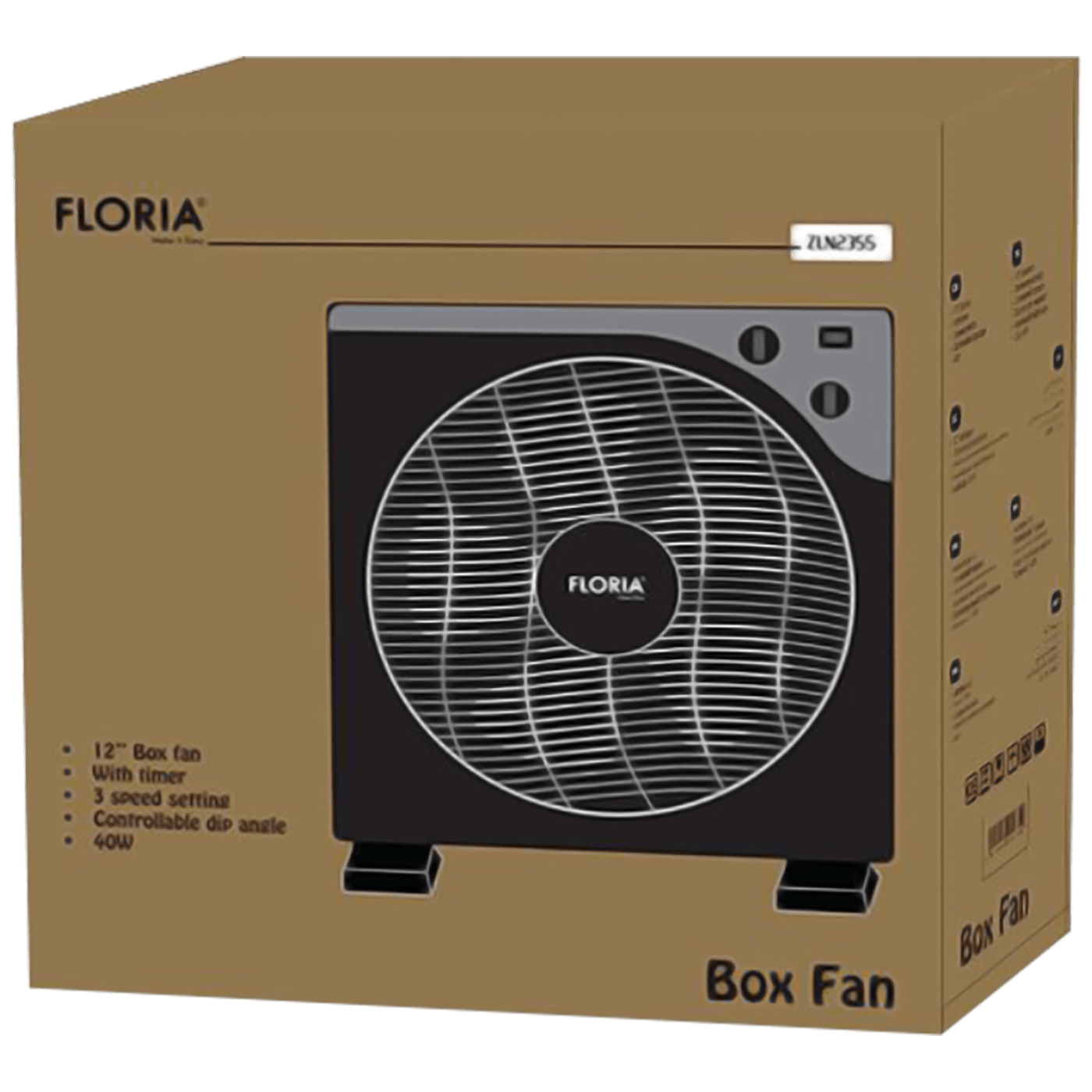 Ventilator podni ZILAN ZLN2355/BK, promjer 30 cm, timer, 40 W crni-1
