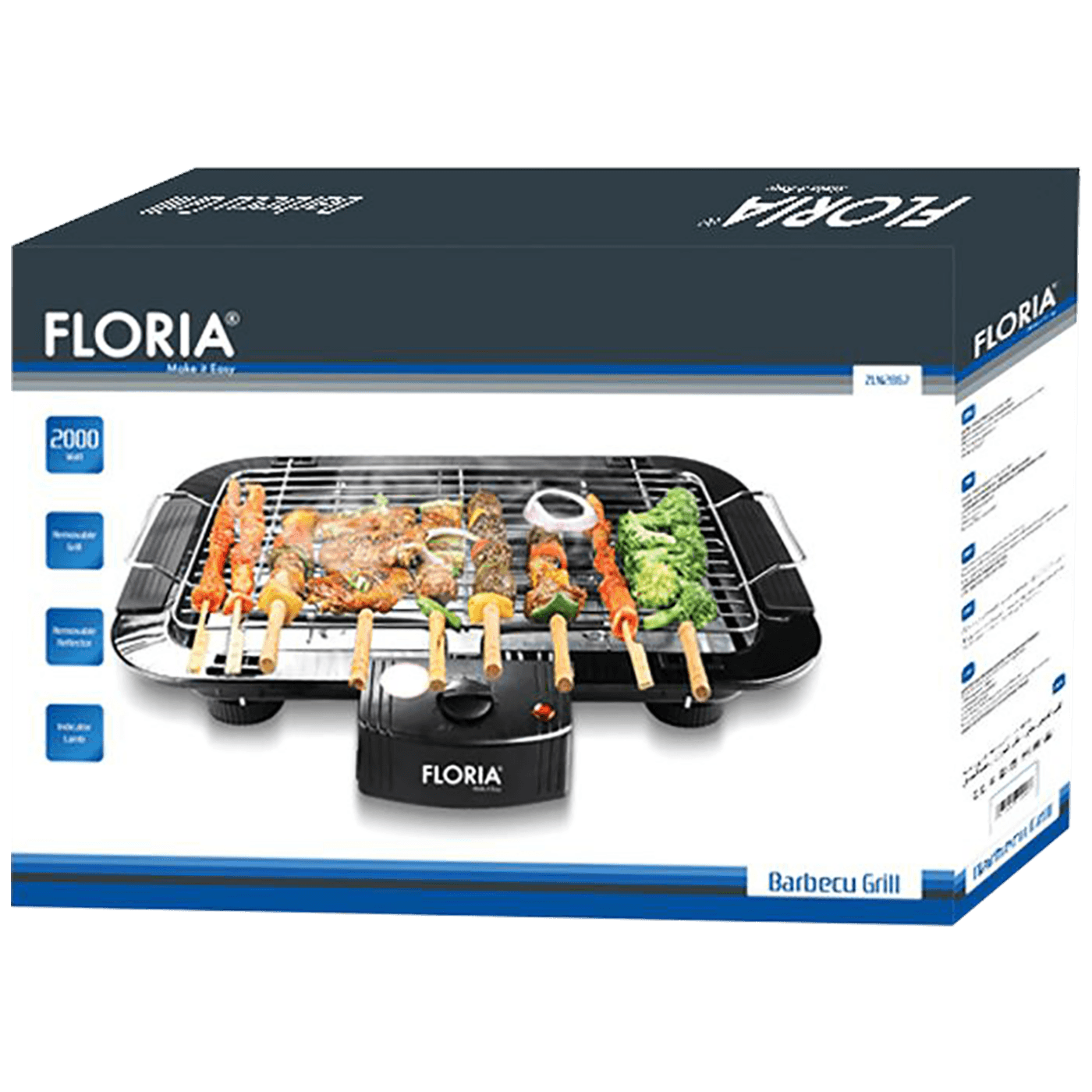 Grill / roštilj FLORIA, električni, 2000 W - ZLN2867-1