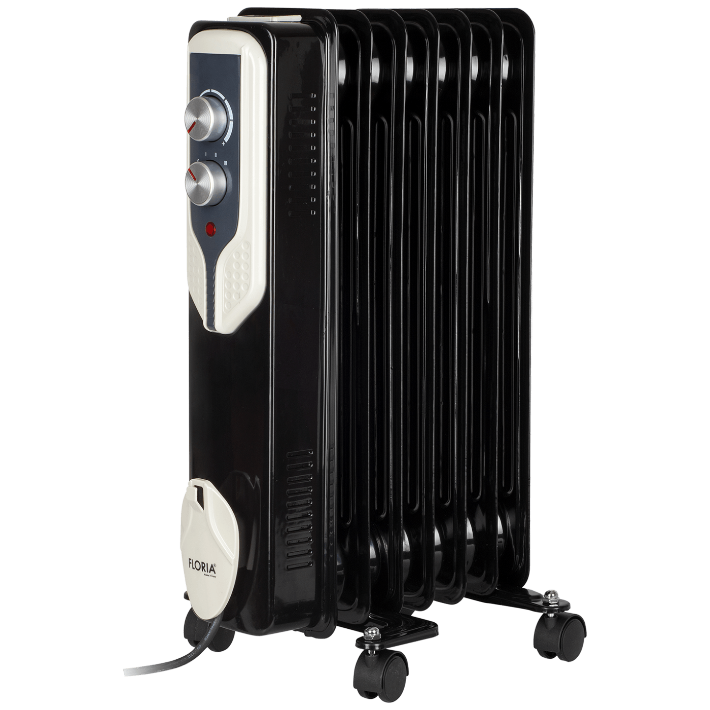 Radijator FLORIA ZLN3642 (1500 W, 7 rebara, podesivi termostat, zaštita od pregrijavanja, točkići za prenošenje)