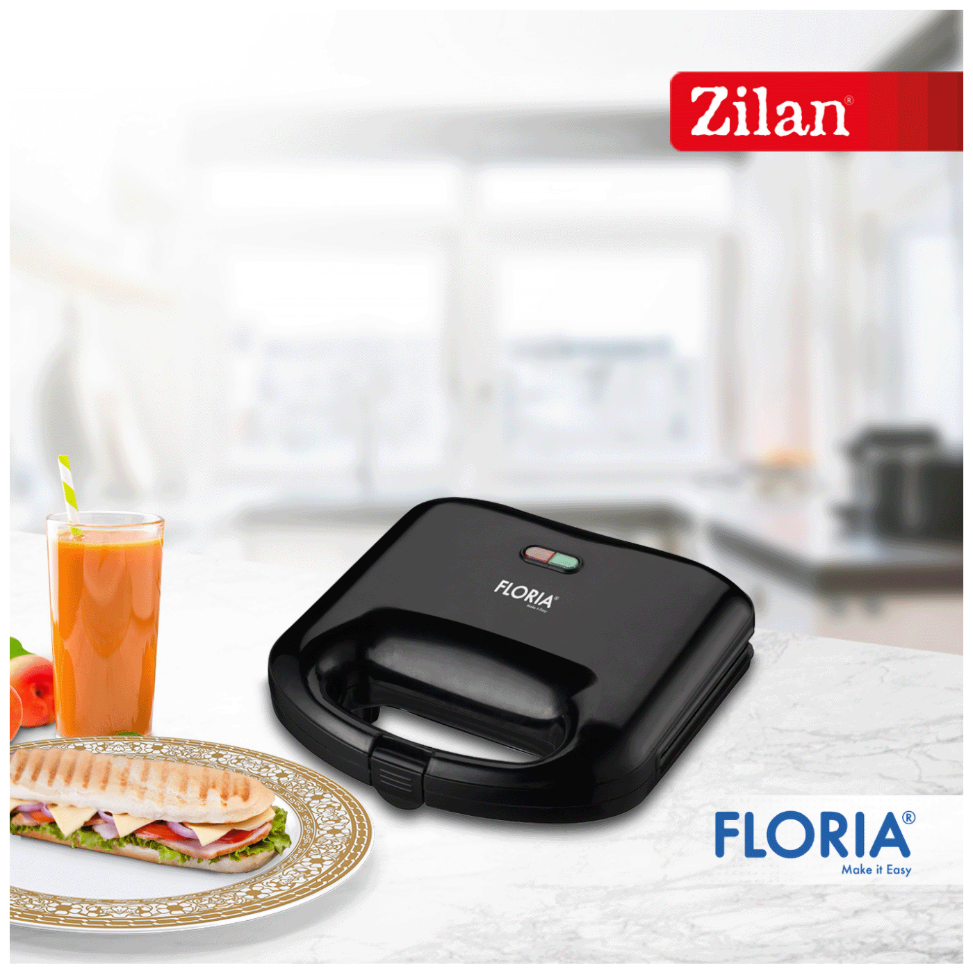 Zilan Toster, LED indikator, 750 W - ZLN0829 BK-7