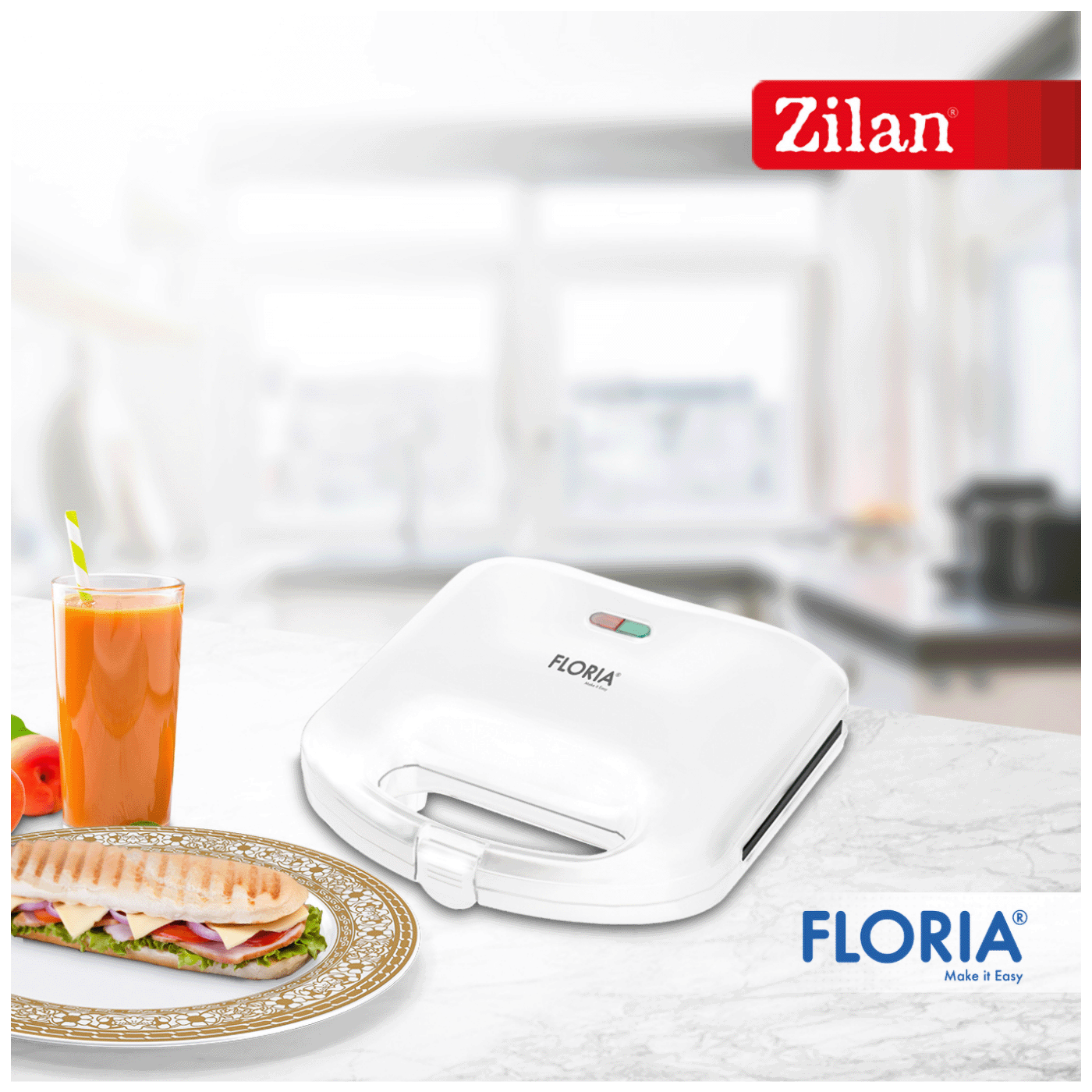Zilan Toster, LED indikator, 750 W - ZLN0829 WH-7