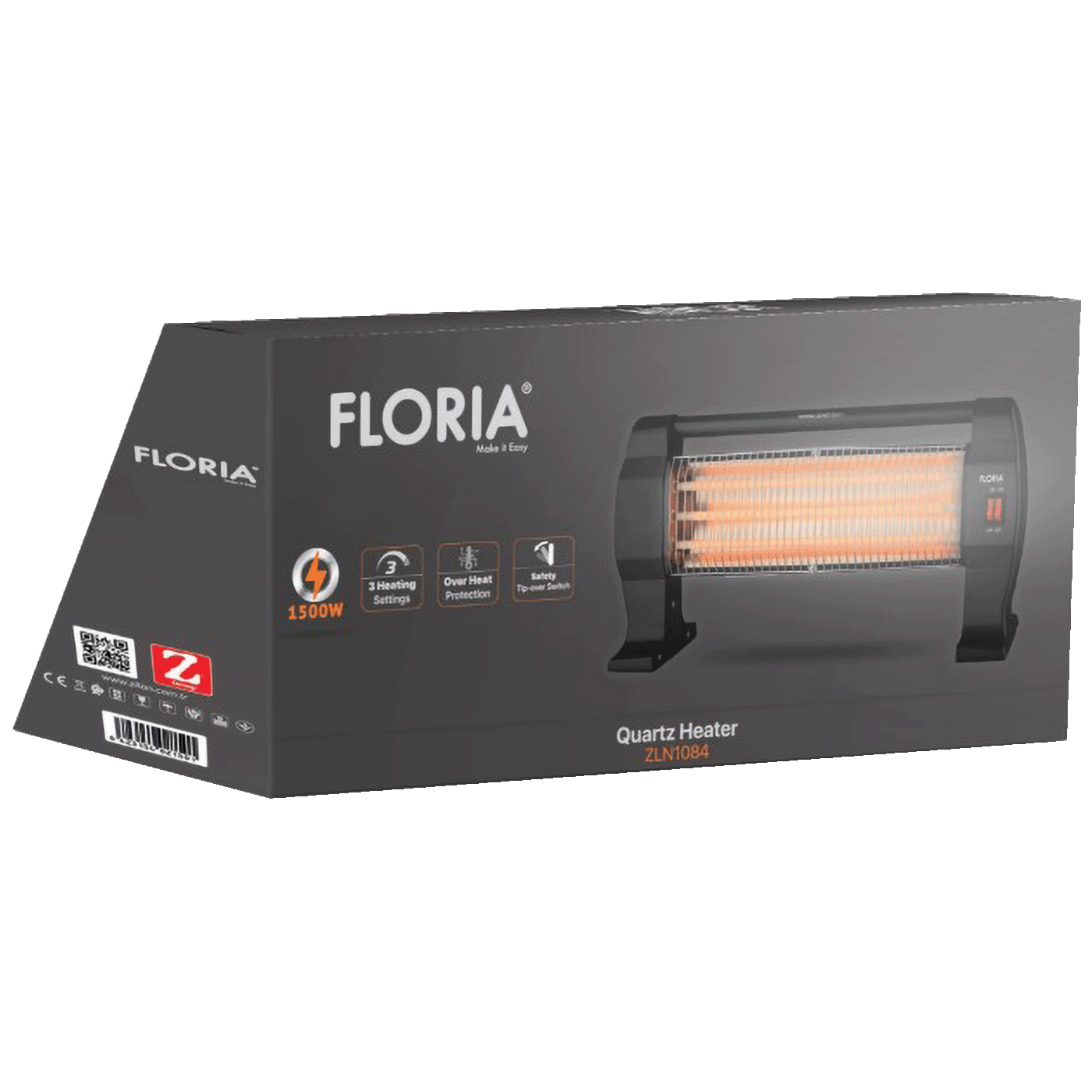 Floria Grijalica sa halogenim ( kvarcnim ) grijačem, 1200 W - ZLN1084 BK-3