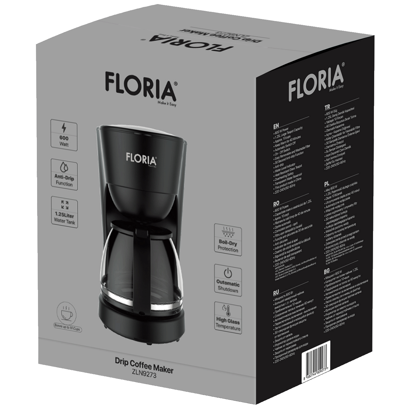 Aparat za kavu FLORIA ZLN9273, 600W-1