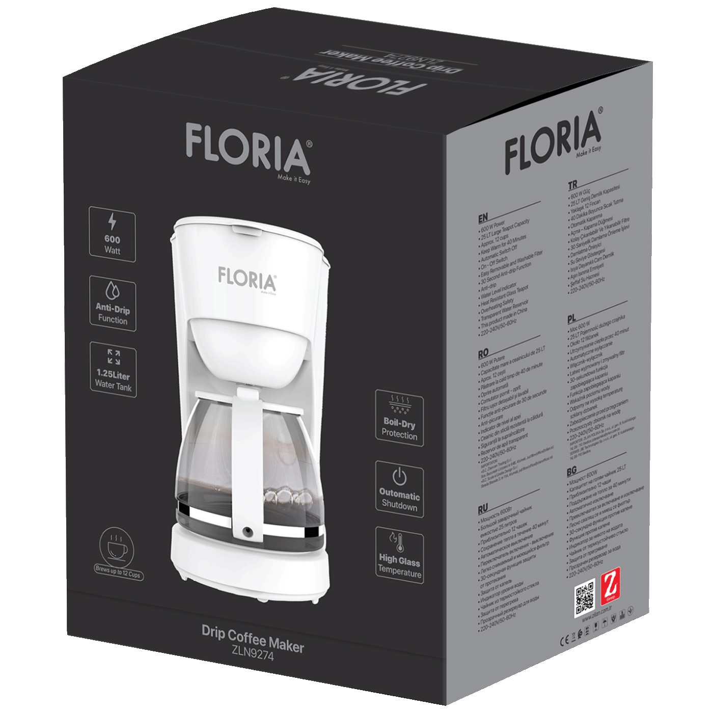 Aparat za kavu FLORIA ZLN9274, 600W-1
