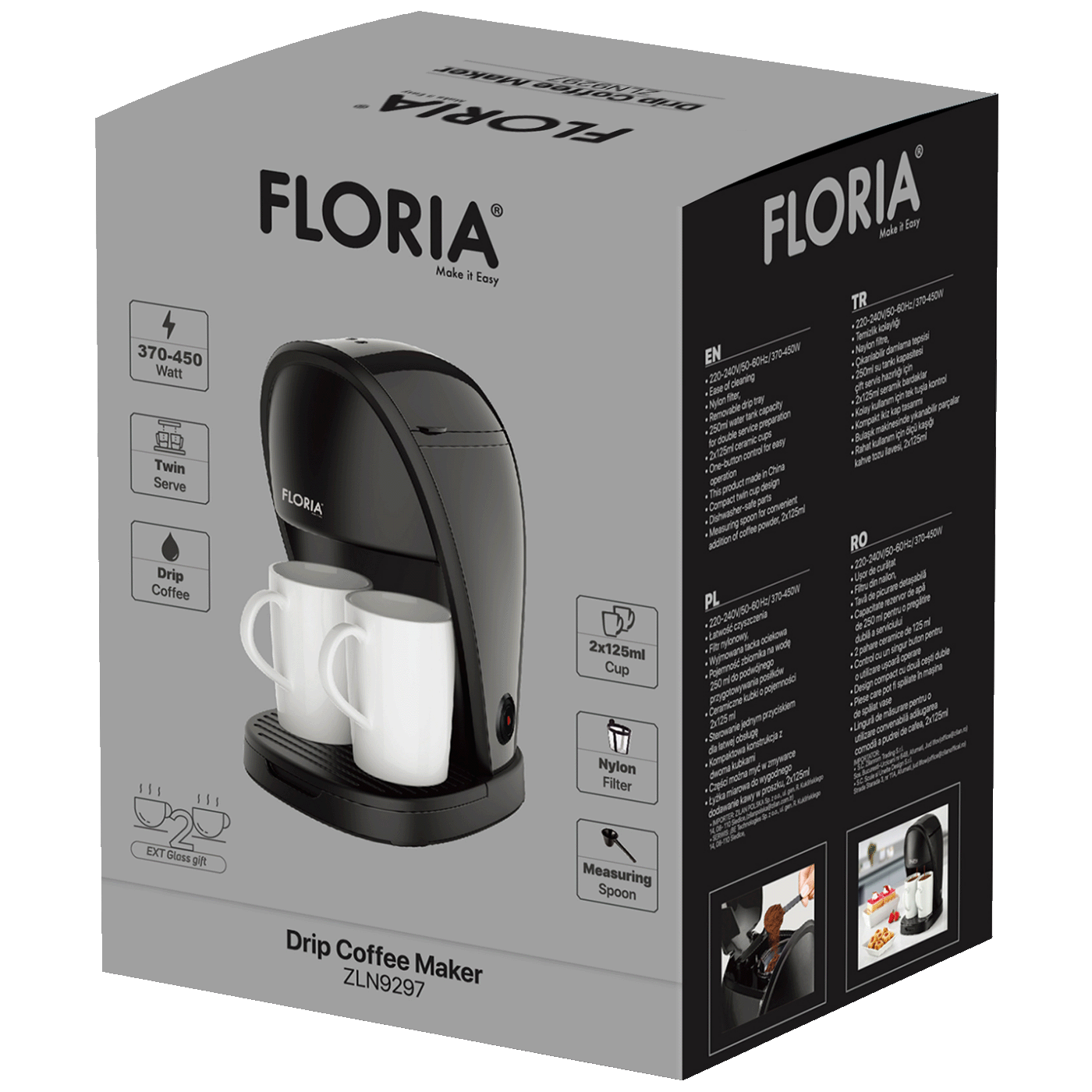 Aparat za kavu FLORIA ZLN9297, 370-450W-2