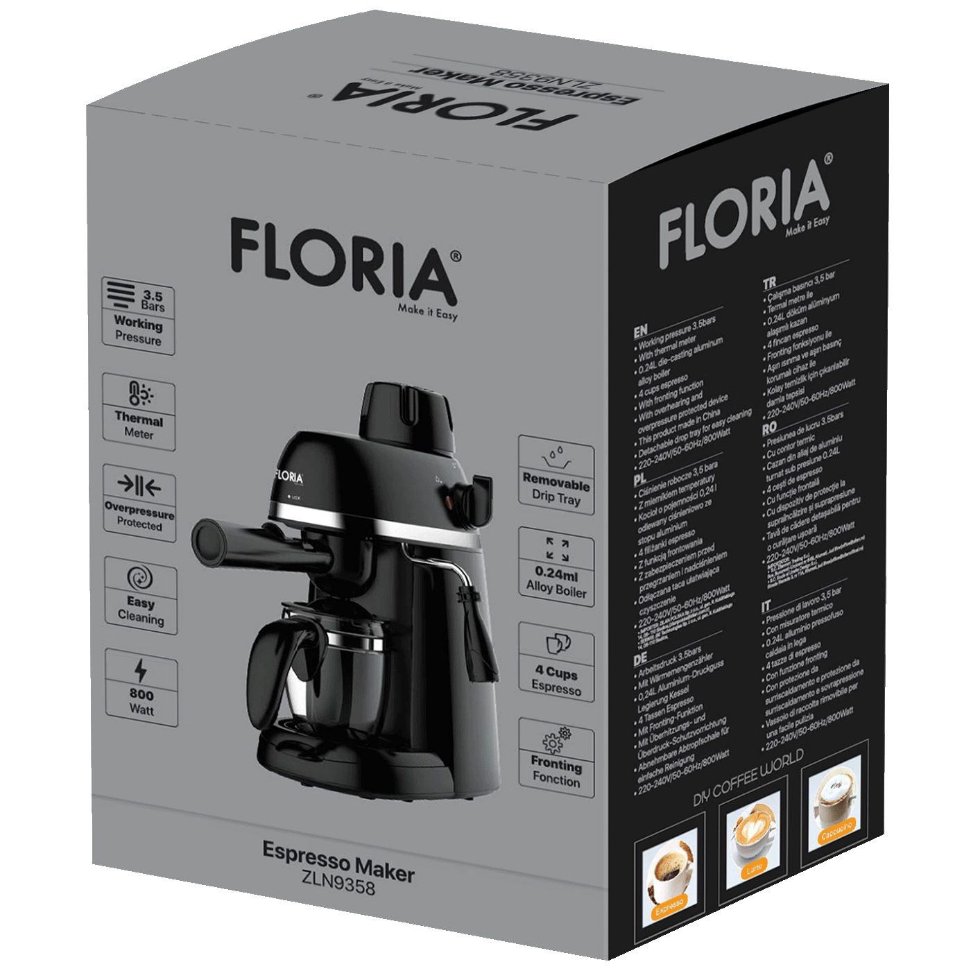 Aparat za kavu FLORIA ZLN9358, 800W-2
