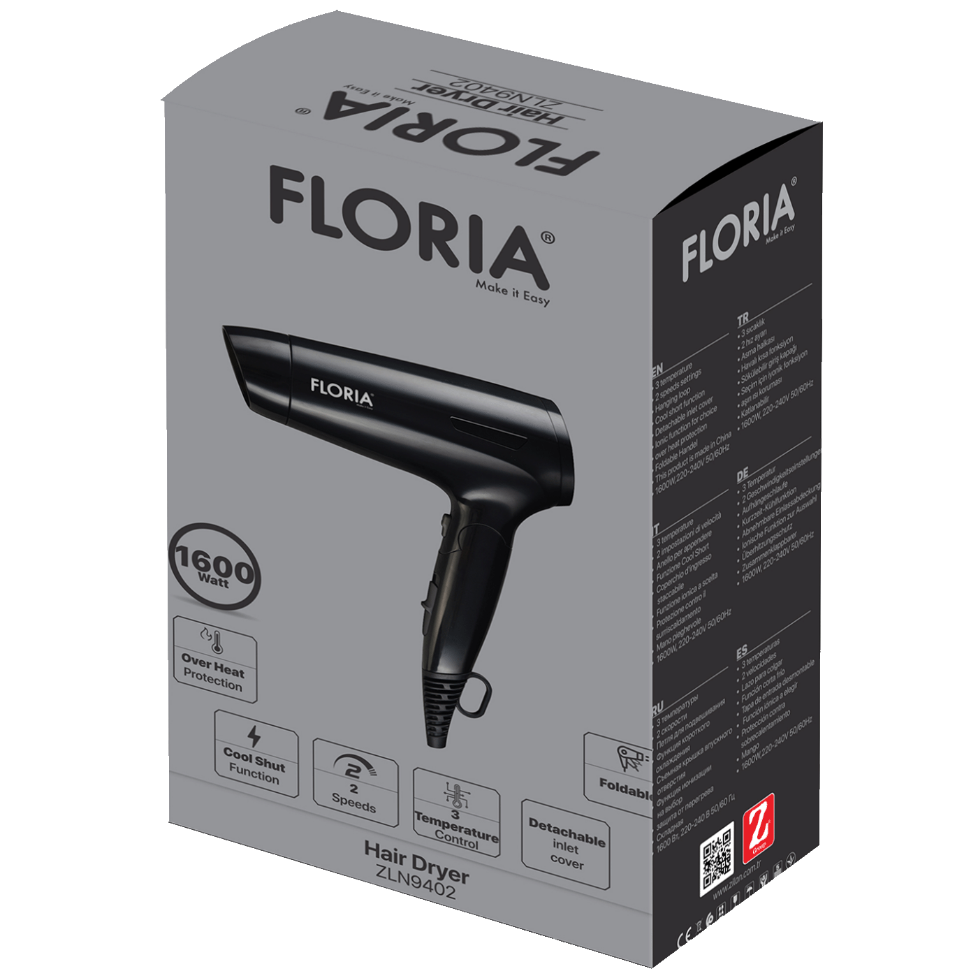 Floria Fen za kosu, 1600 W - ZLN9402-1