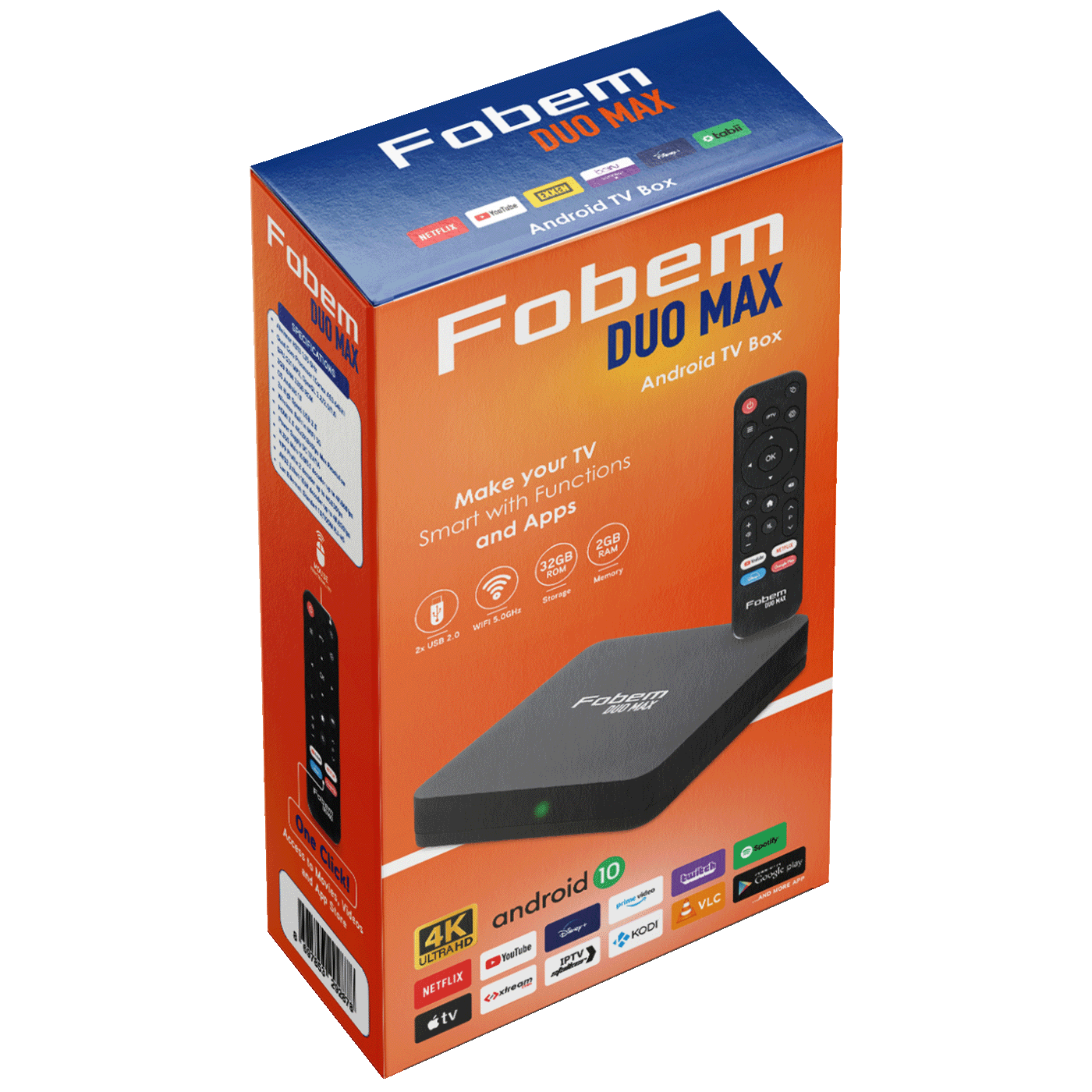 Fobem Prijemnik IPTV@Android, 4K, 2GB/32GB, WiFi 2.4/5GHz - Duo Max-5