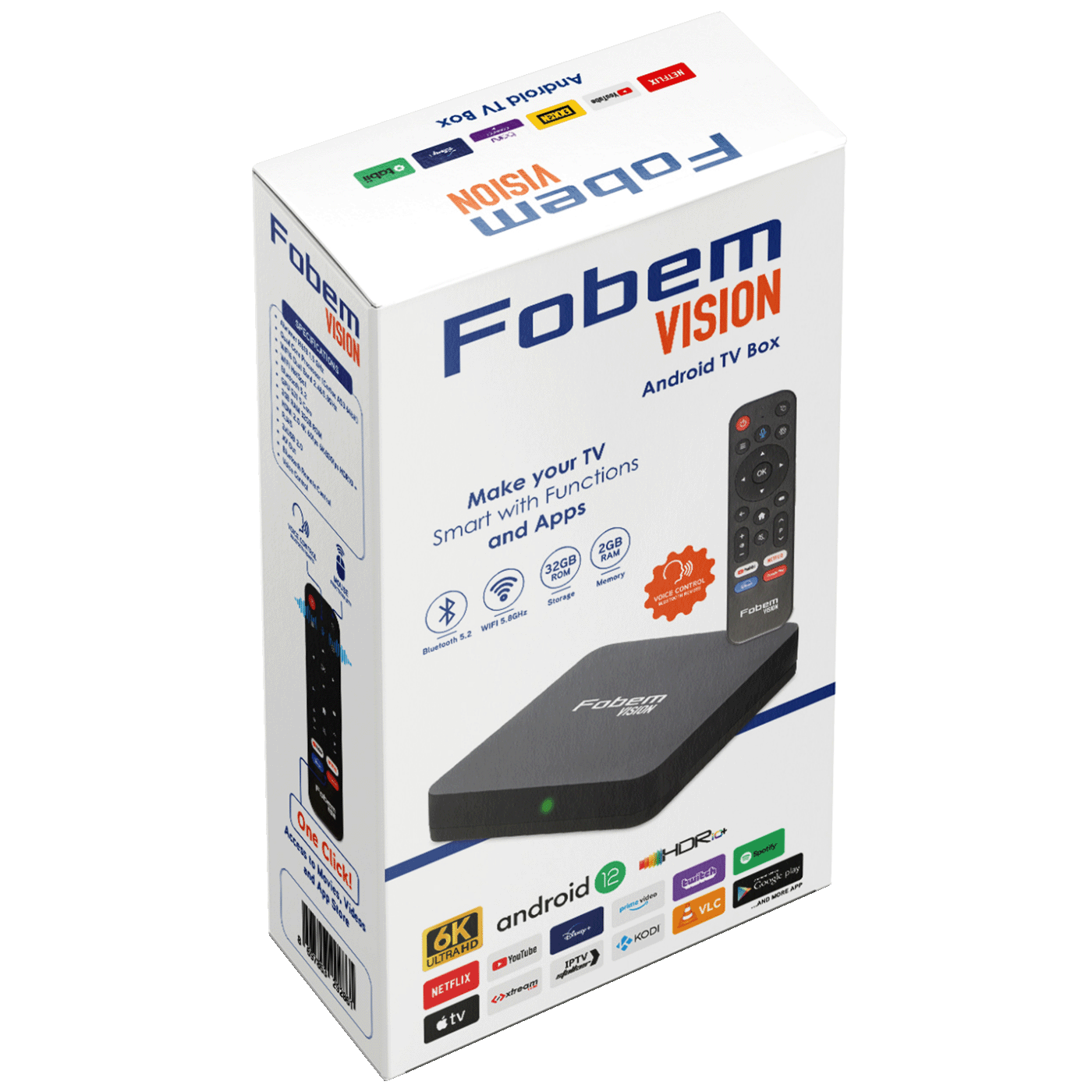 Fobem Prijemnik IPTV@Android,6K,2/32GB, WiFi 2.4/5GHz, Bluetooth - Vision-5