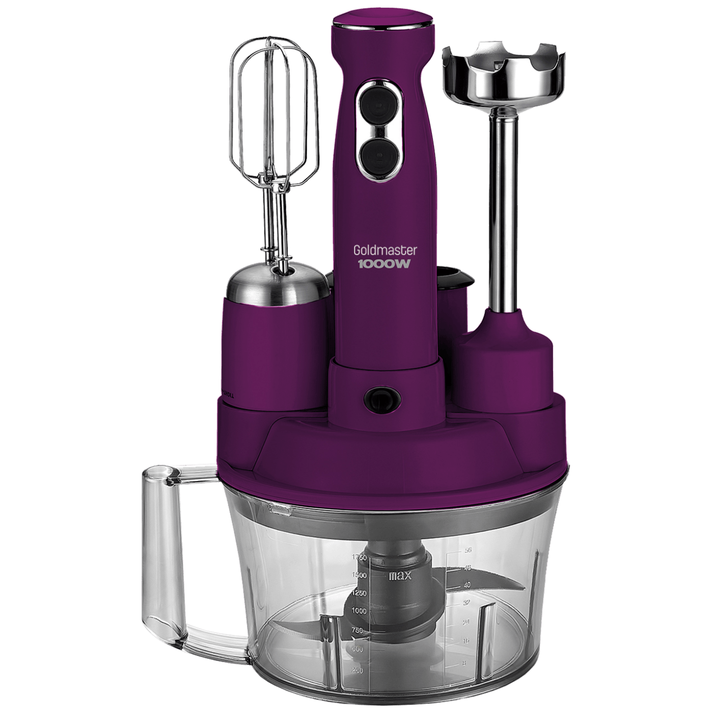Goldmaster Štapni mikser sa posudom, 5u1, 1000 W, Multipraktik - GM-7239M Elena Max Purple-0