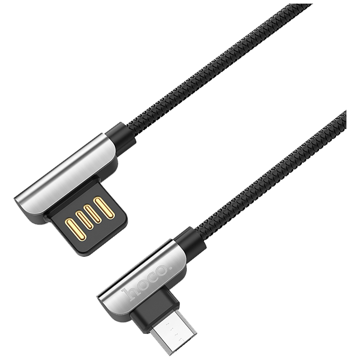 hoco. USB kabel za smartphone, micro USB, 1.2 met., 2.4 A crna - U42 Exquisite steel, Micro USB, BK-2