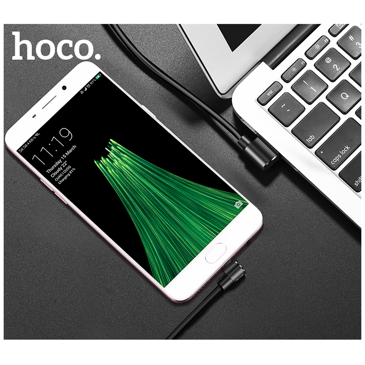 hoco. USB kabel za smartphone, micro USB, kutni 90°, 1.2 met,crna - U37 Long Roam, Micro USB , BK-4