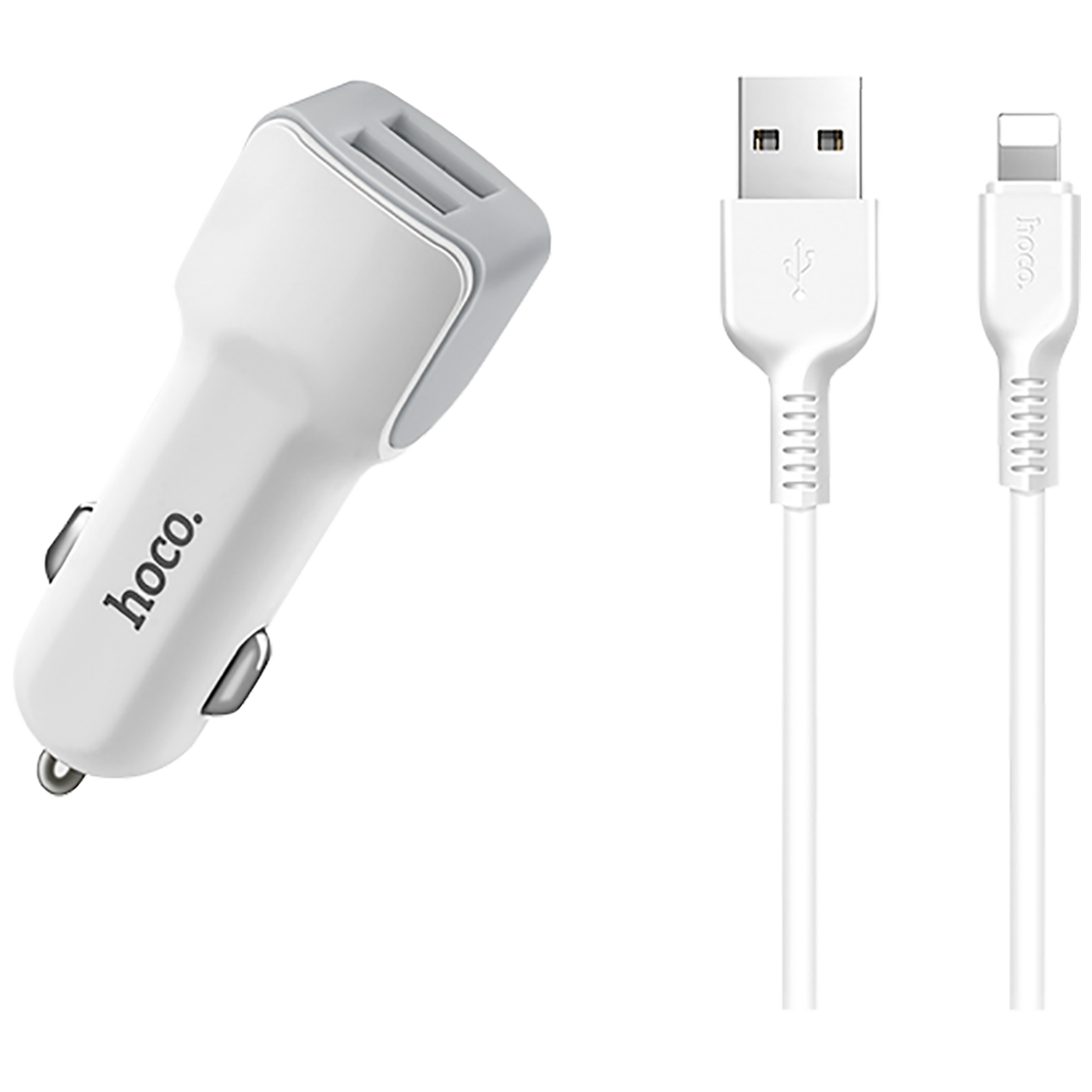 Auto punjač HOCO Z23 Grand Style (2x usb, 2.4a, lightning kabel)-4