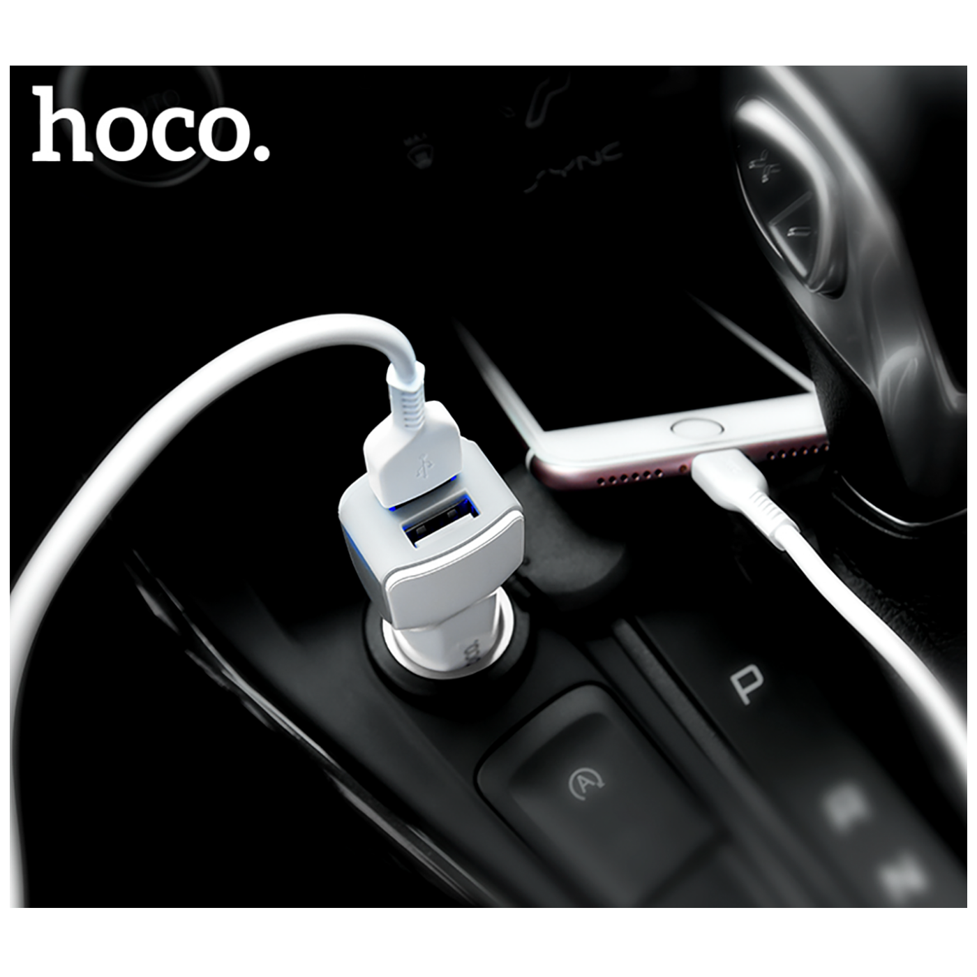 Auto punjač HOCO Z23 Grand Style (2x usb, 2.4a, lightning kabel)-5