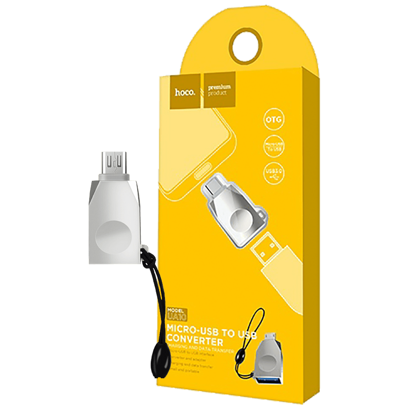 hoco. Adapter micro USB na USB, OTG - UA10 Micro-USB to USB-0