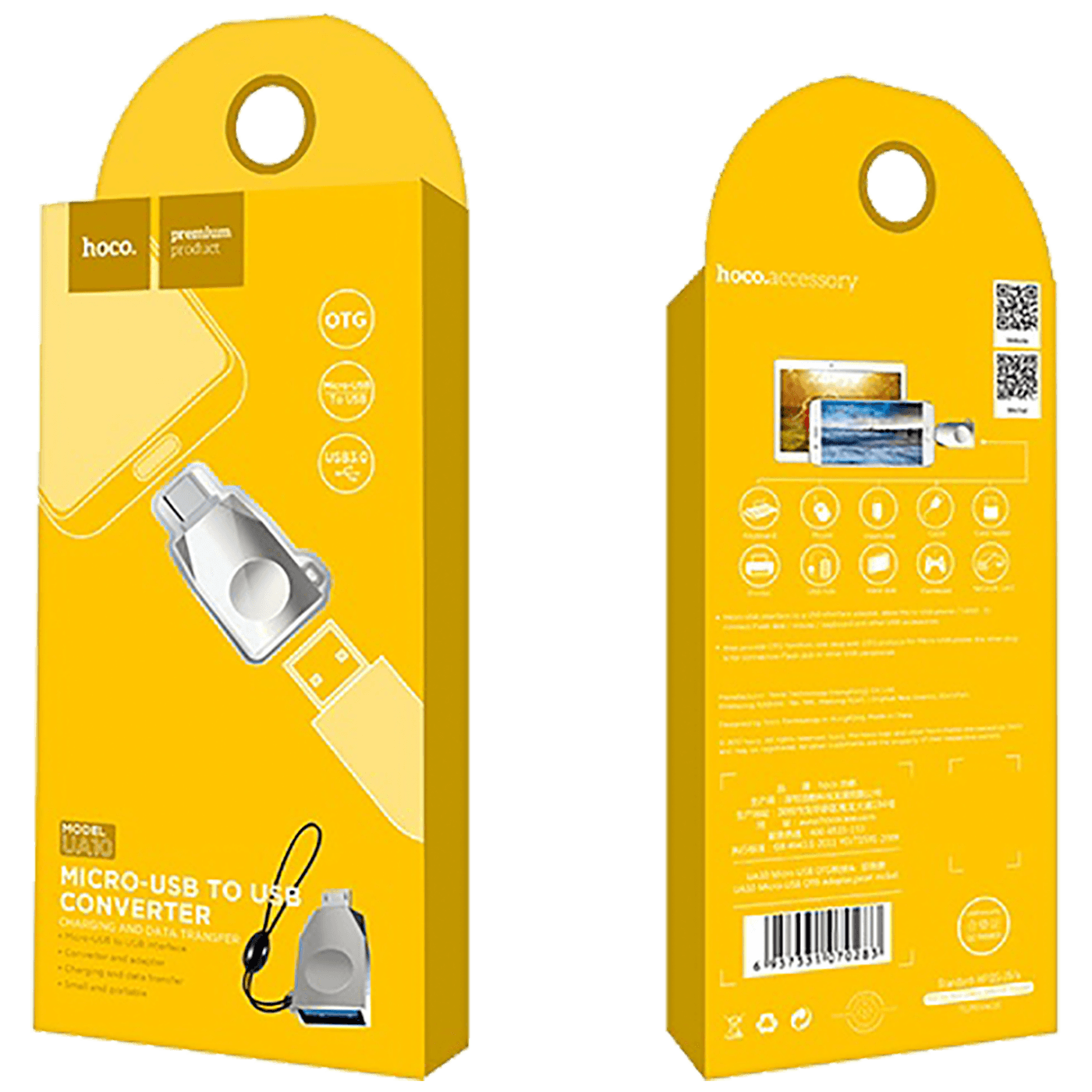 hoco. Adapter micro USB na USB, OTG - UA10 Micro-USB to USB-1