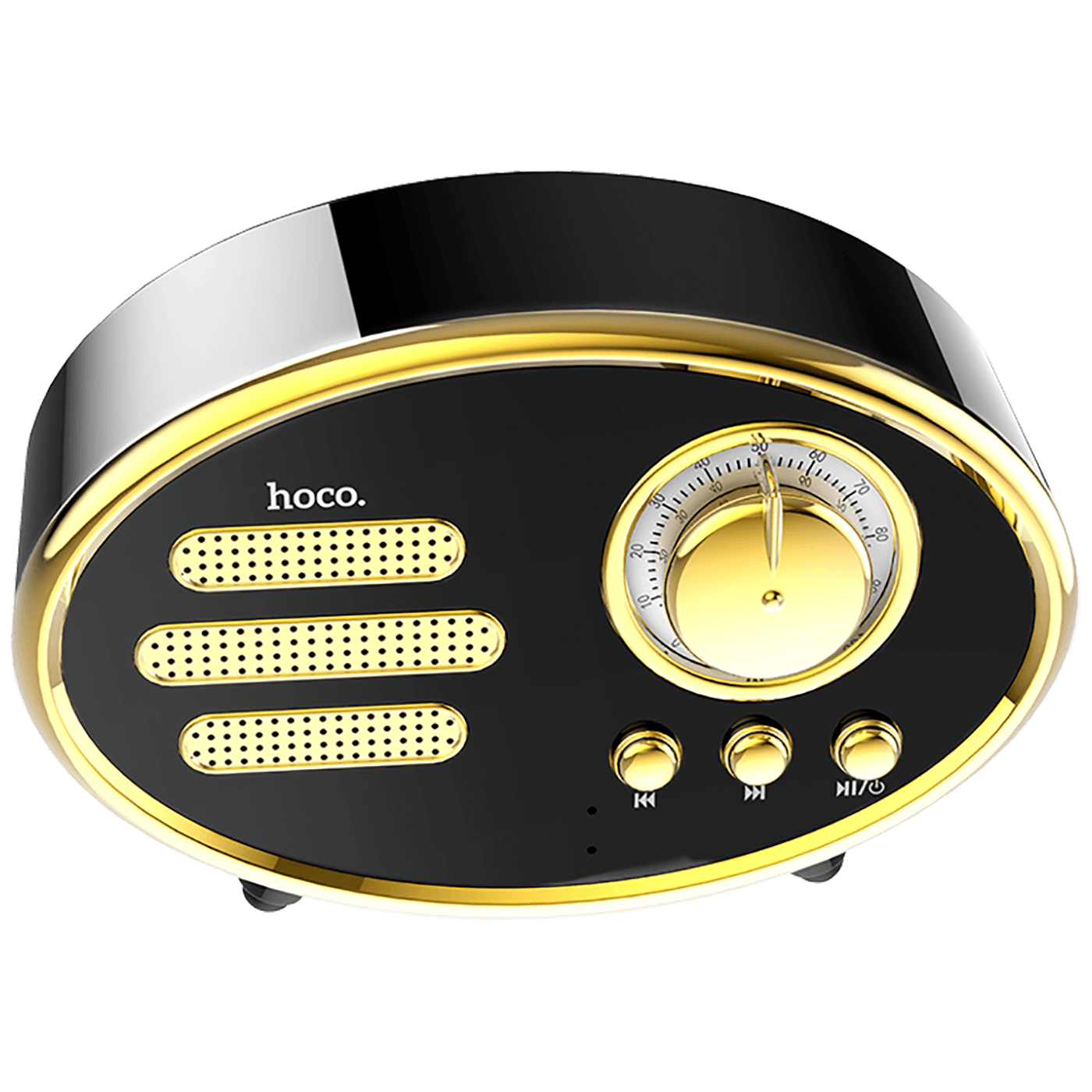 Bežični zvučnik HOCO (Bluetooth, baterija 5h) retro crna-2