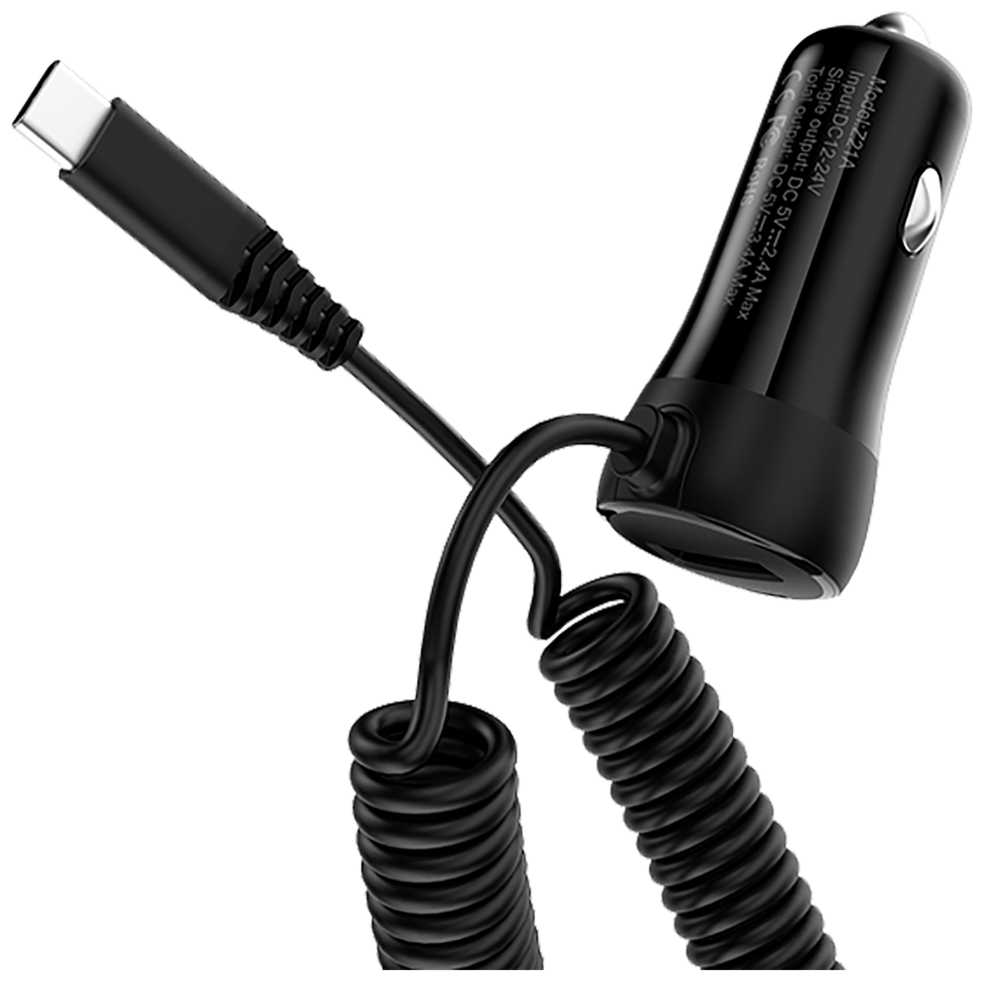 hoco. Auto punjač sa micro USB kabelom, 1 x USB, 2.4 A max. - Z21A Ascender single USB-3