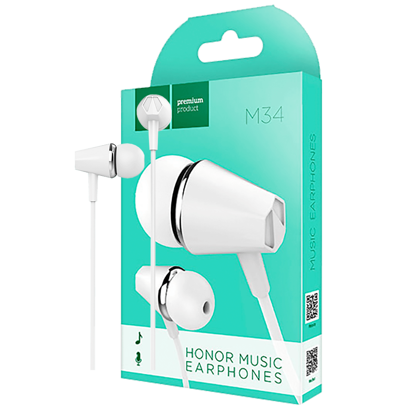 Slušalice sa mikrofonom HOCO 3.5 mm,dužina kabela 1.2 met,bijela - M34 Honor White-0